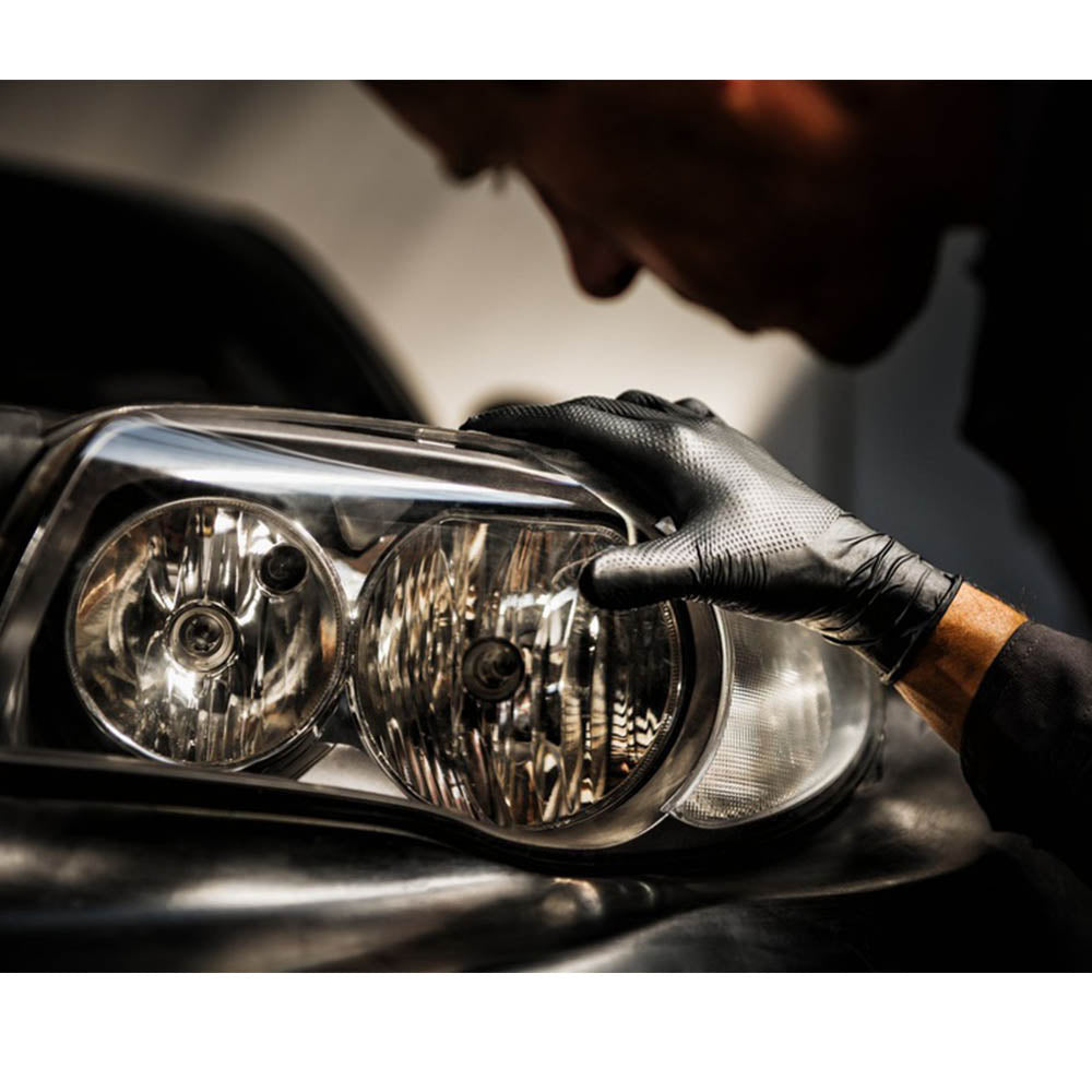 Prémiové nitrilové rukavice Mercator Gogrip čierne pre mechanikov, veľkosť XL, 50ks