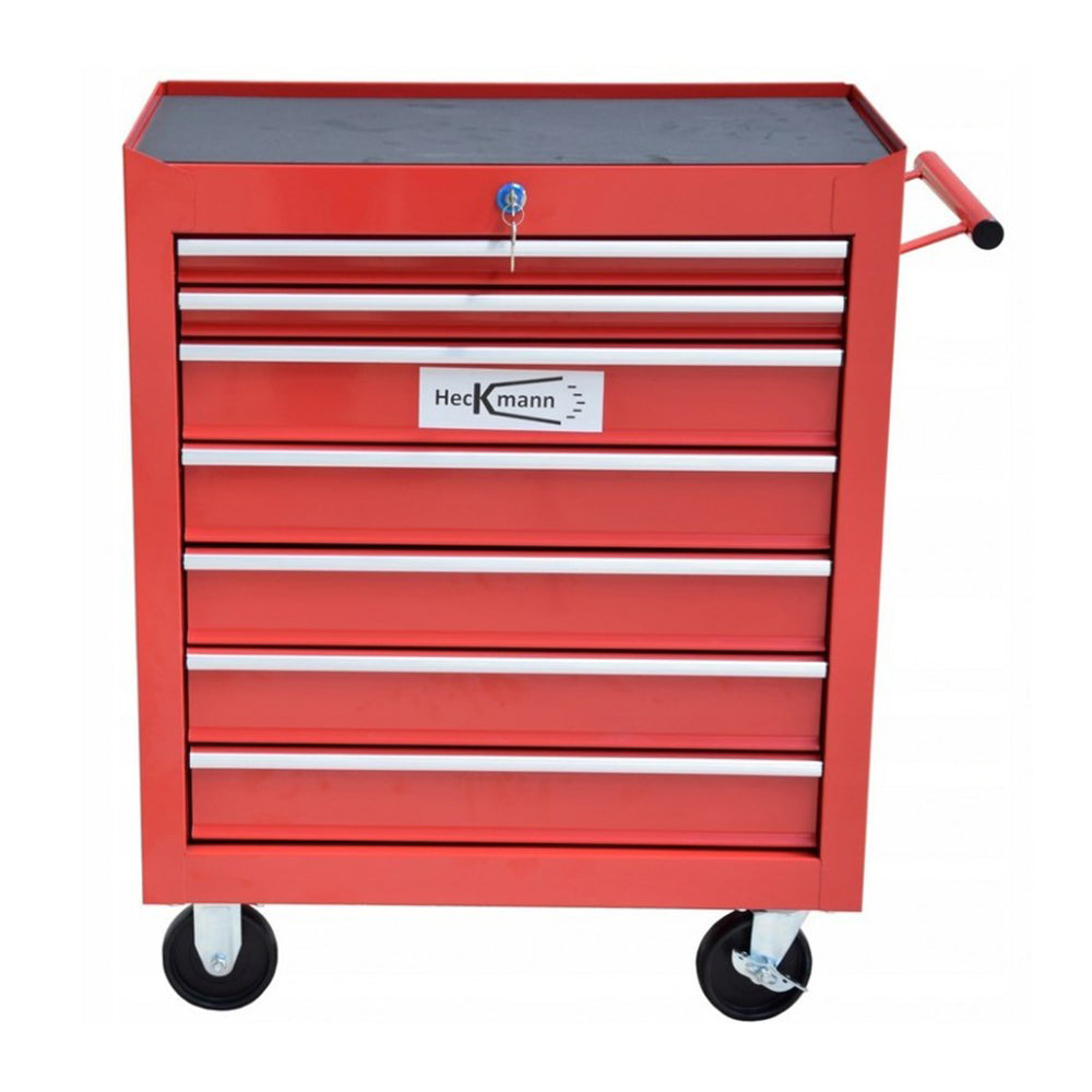 Dielenský vozík - skrinka na náradie so 7 zásuvkami, červená, 78 × 62 × 33cm