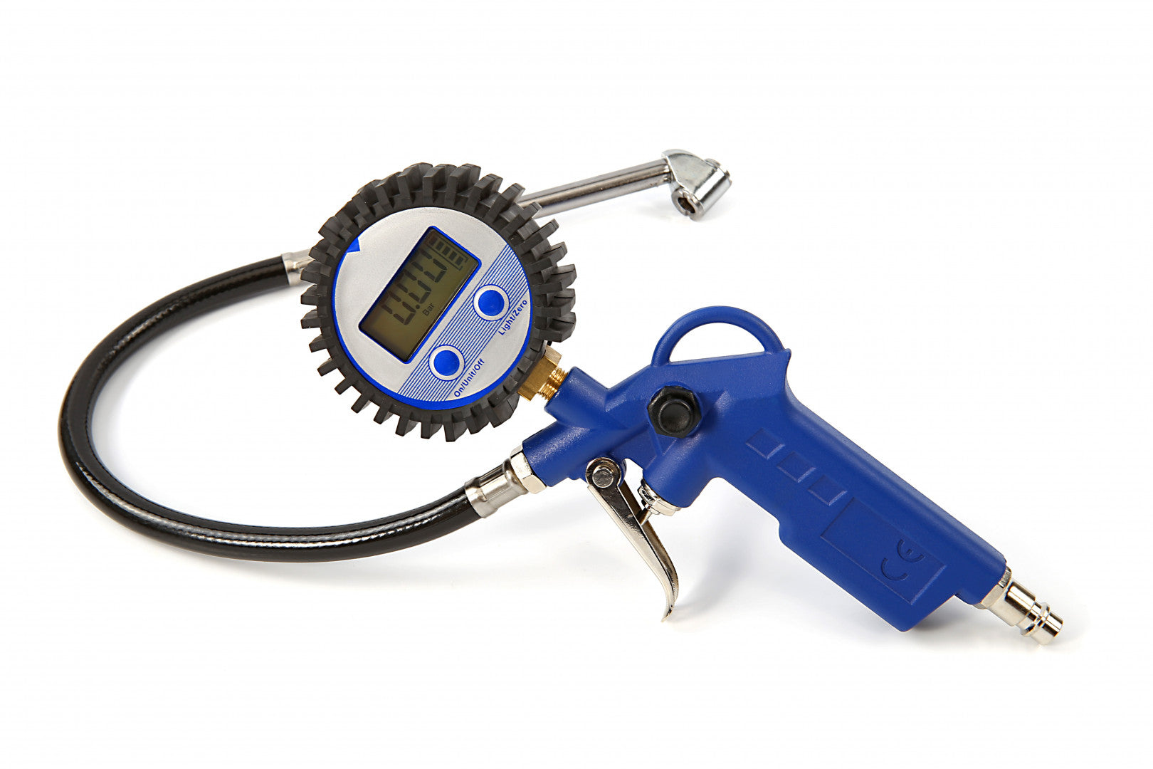 Pištoľ na hustenie pneumatík s digitálnym manometrom HBM