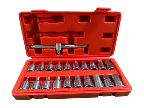 Sada kľúčov - nadstavcov na zátky olejových vaní 21ks Gebo Tools