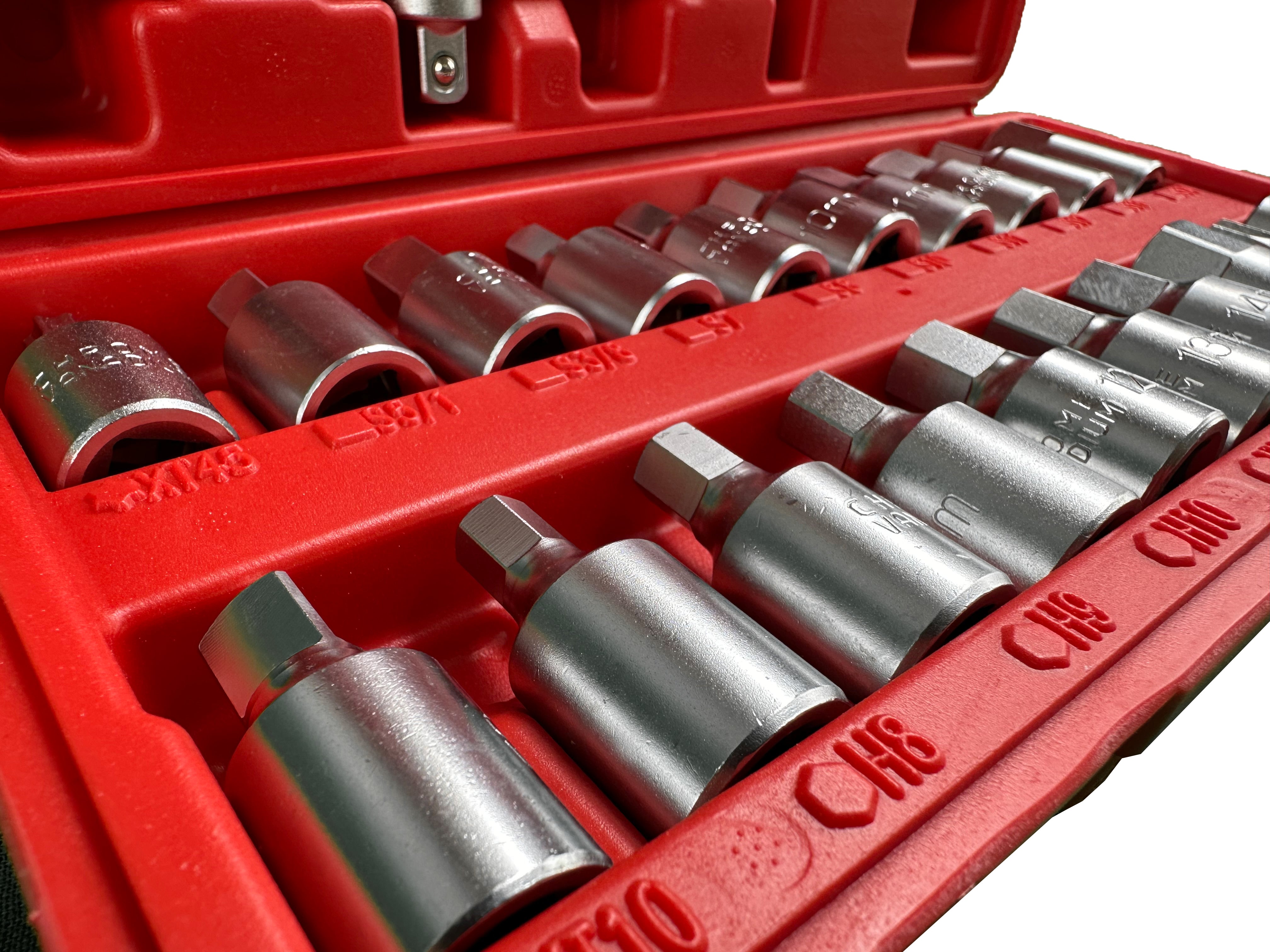 Sada kľúčov - nadstavcov na zátky olejových vaní 21ks Gebo Tools