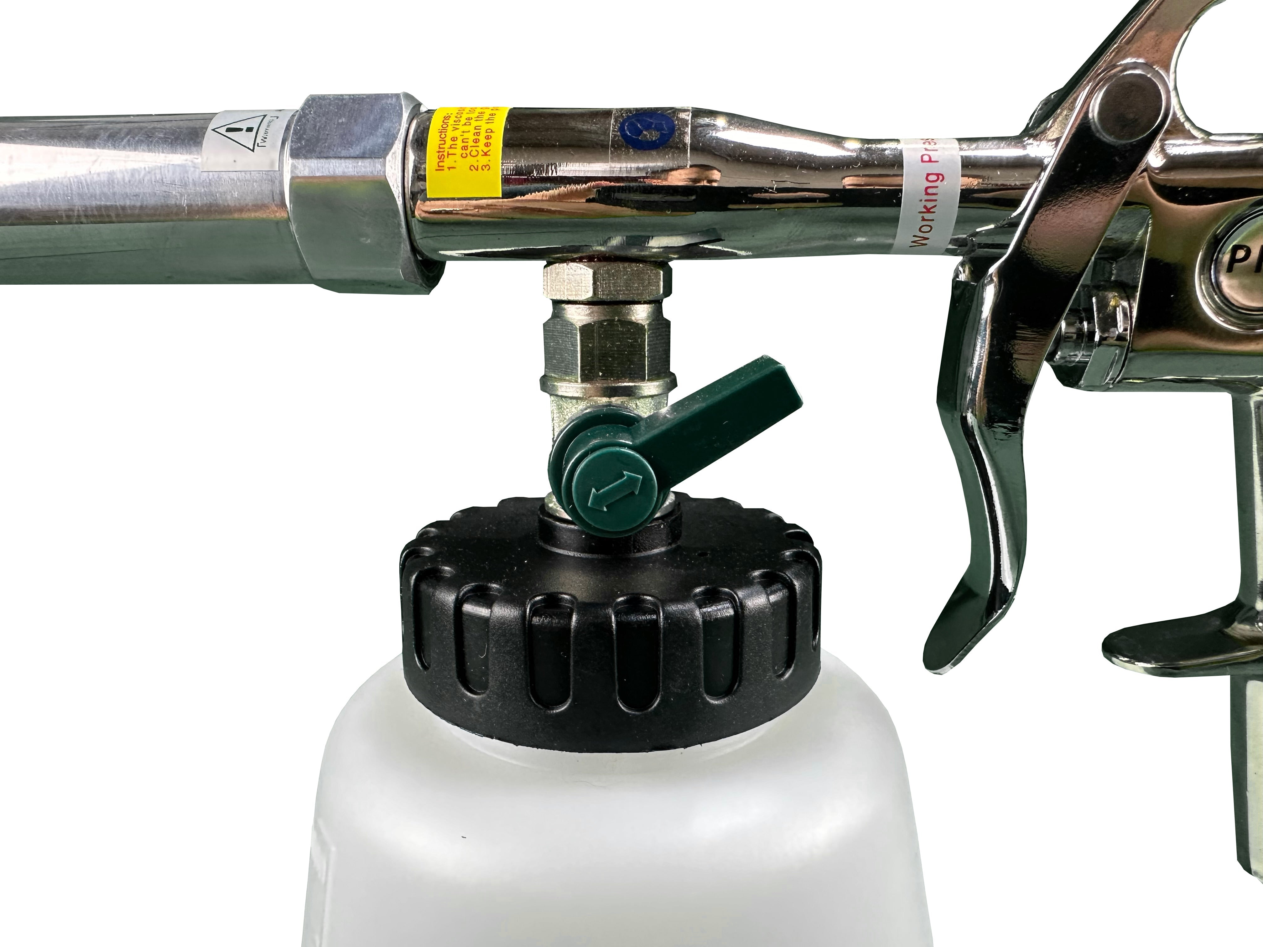 Pneumatická pištoľ Tornador na čistenie čalúnenia s nadstavcom na vysávač, Gebo Tools