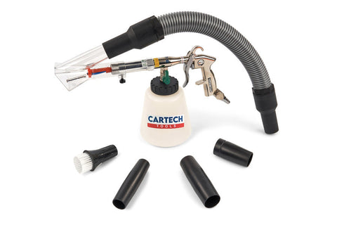 Pneumatická pištoľ Tornador na čistenie čalúnenia s nadstavcom na vysávač, Gebo Tools