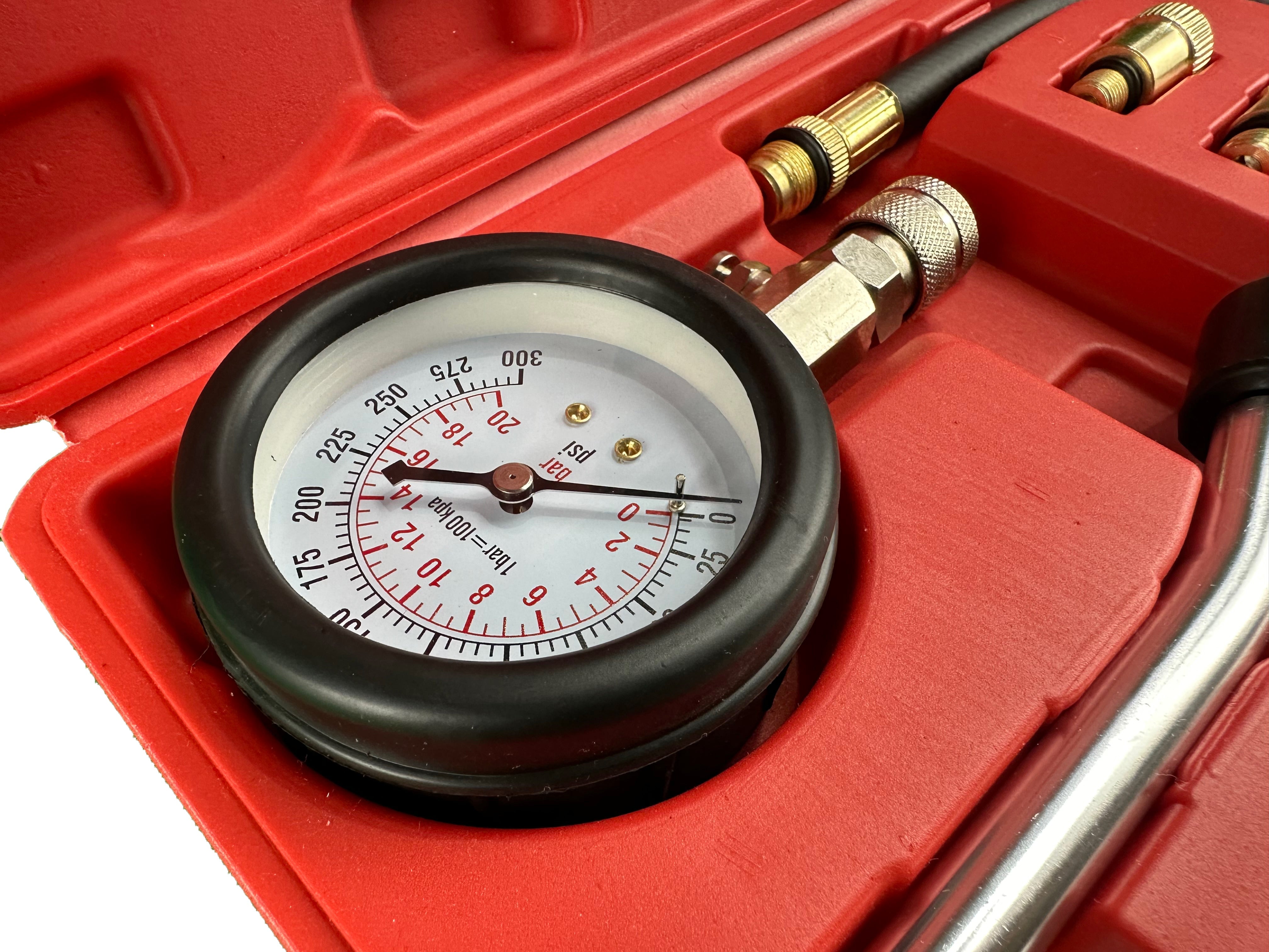 Tester kompresie - kompresiometer pre benzínové motory 8ks Gebo Tools