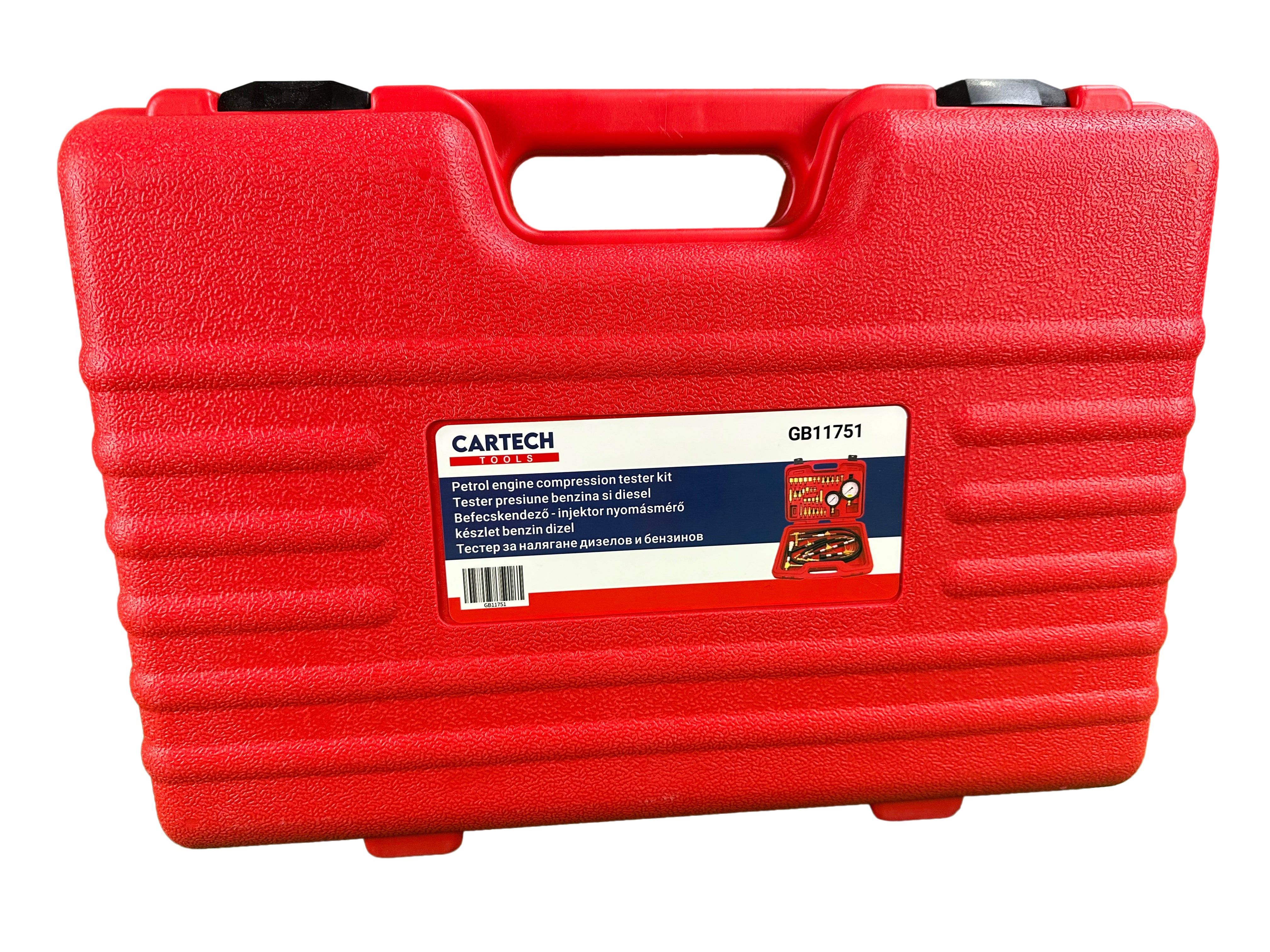 Tester tlaku paliva pre dieslové a benzínové motory Gebo Tools