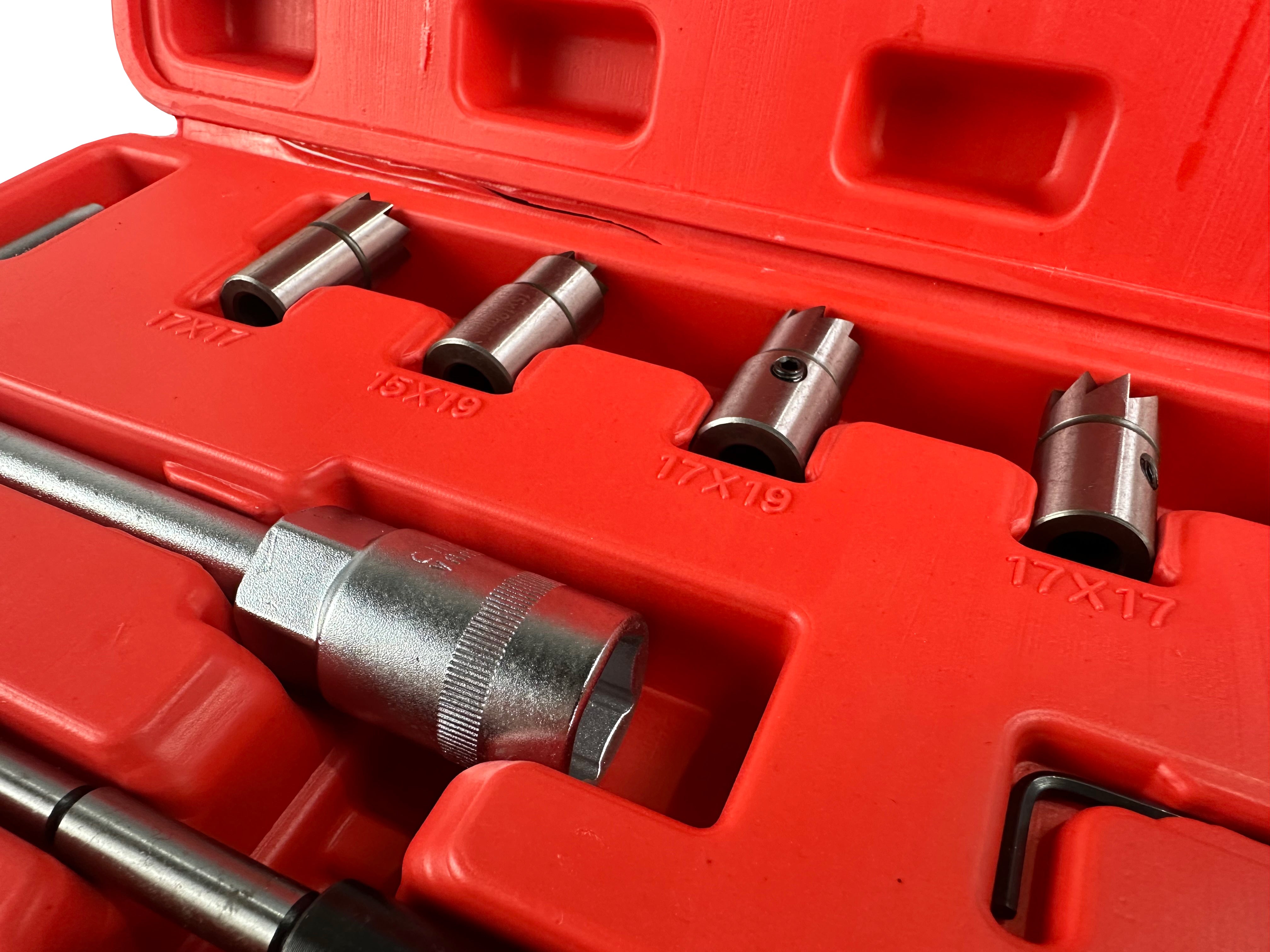 Sada fréz na čistenie sediel vstrekovačov – 7 kusov Gebo Tools