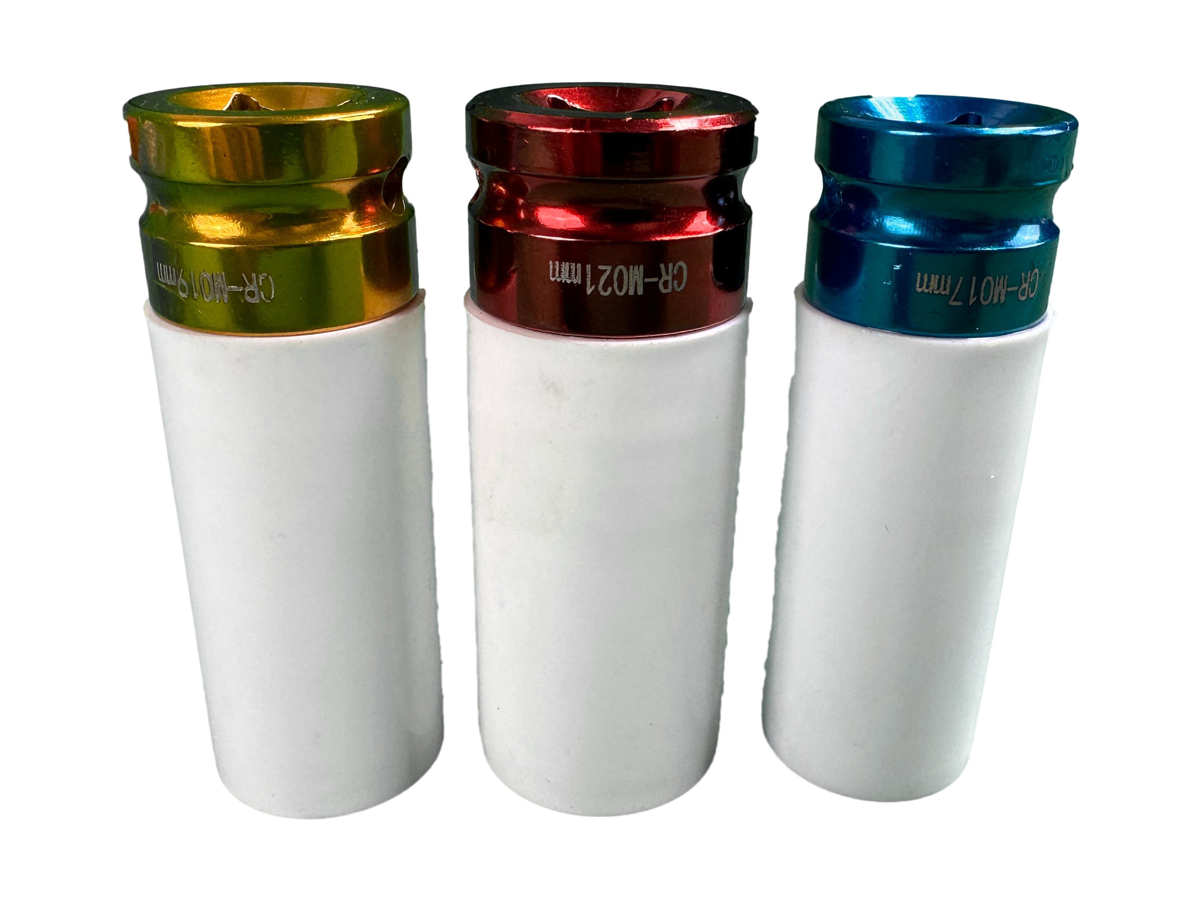 Sada 3 hlavíc s ochranou pre zliatinové disky 17, 19, 21 mm – Gebo Tools