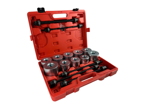 Sada lisov na montáž a demontáž ložísk a silentblokov zavesenia 34–90 mm, 27 kusov – Gebo Tools