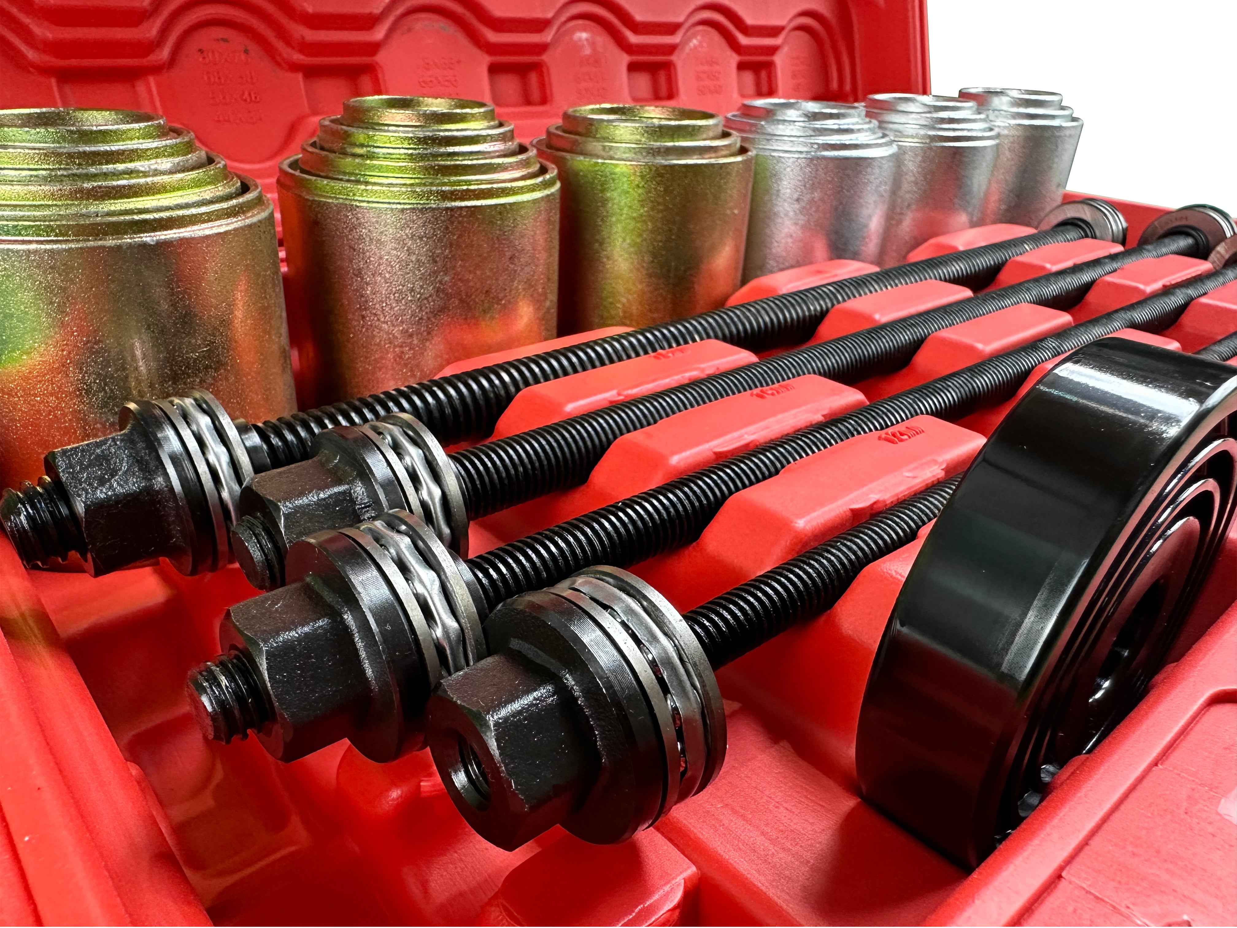 Sada na výmenu ložísk a silentblokov, 27ks Gebo Tools