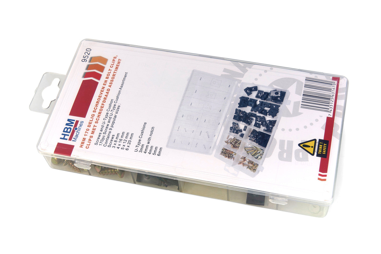 Sada samorezných skrutiek s úchytkami 170 kusov