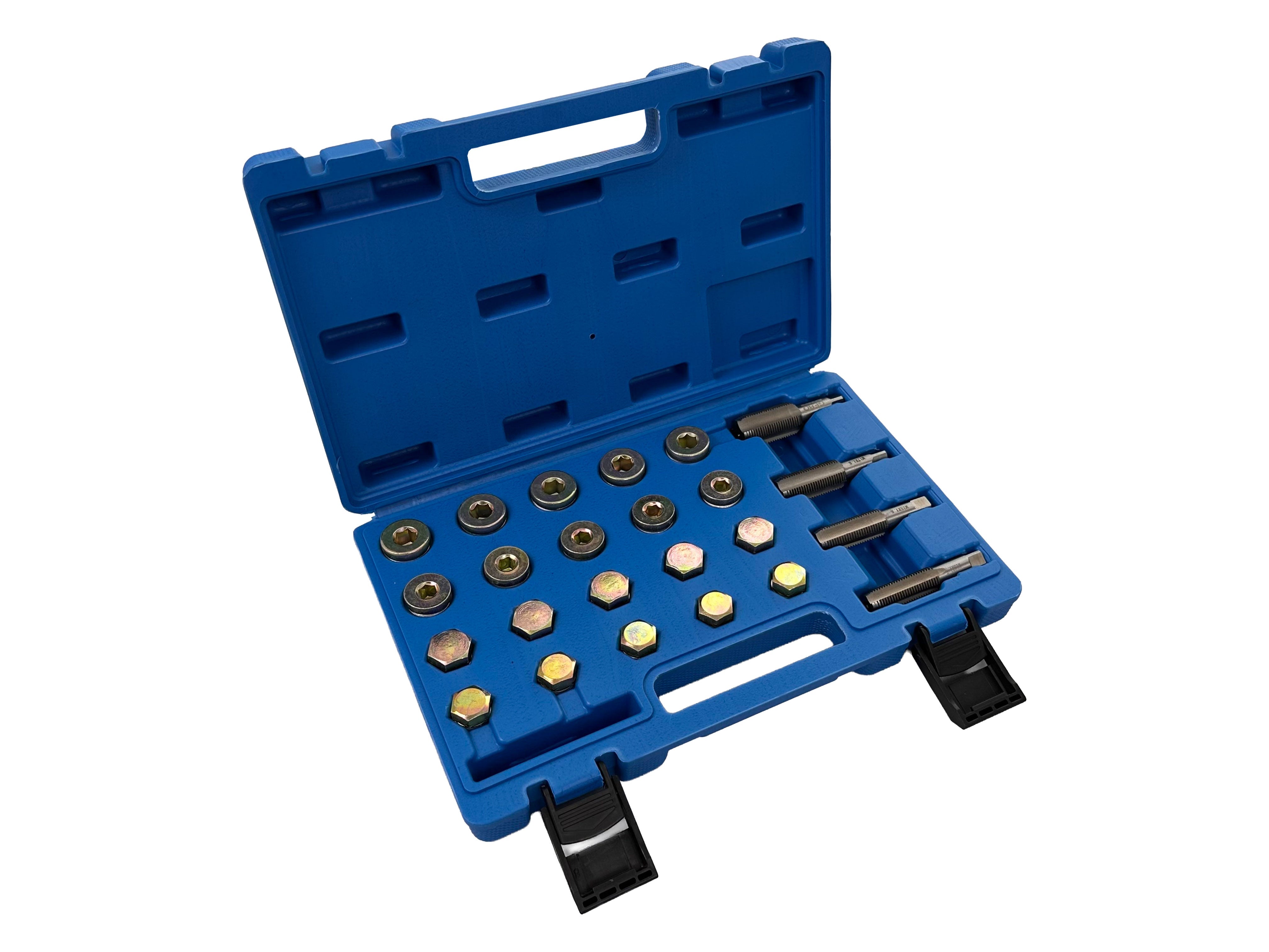 Sada na opravu závitov olejových vaní M13, M15, M17, M20 Gebo Tools