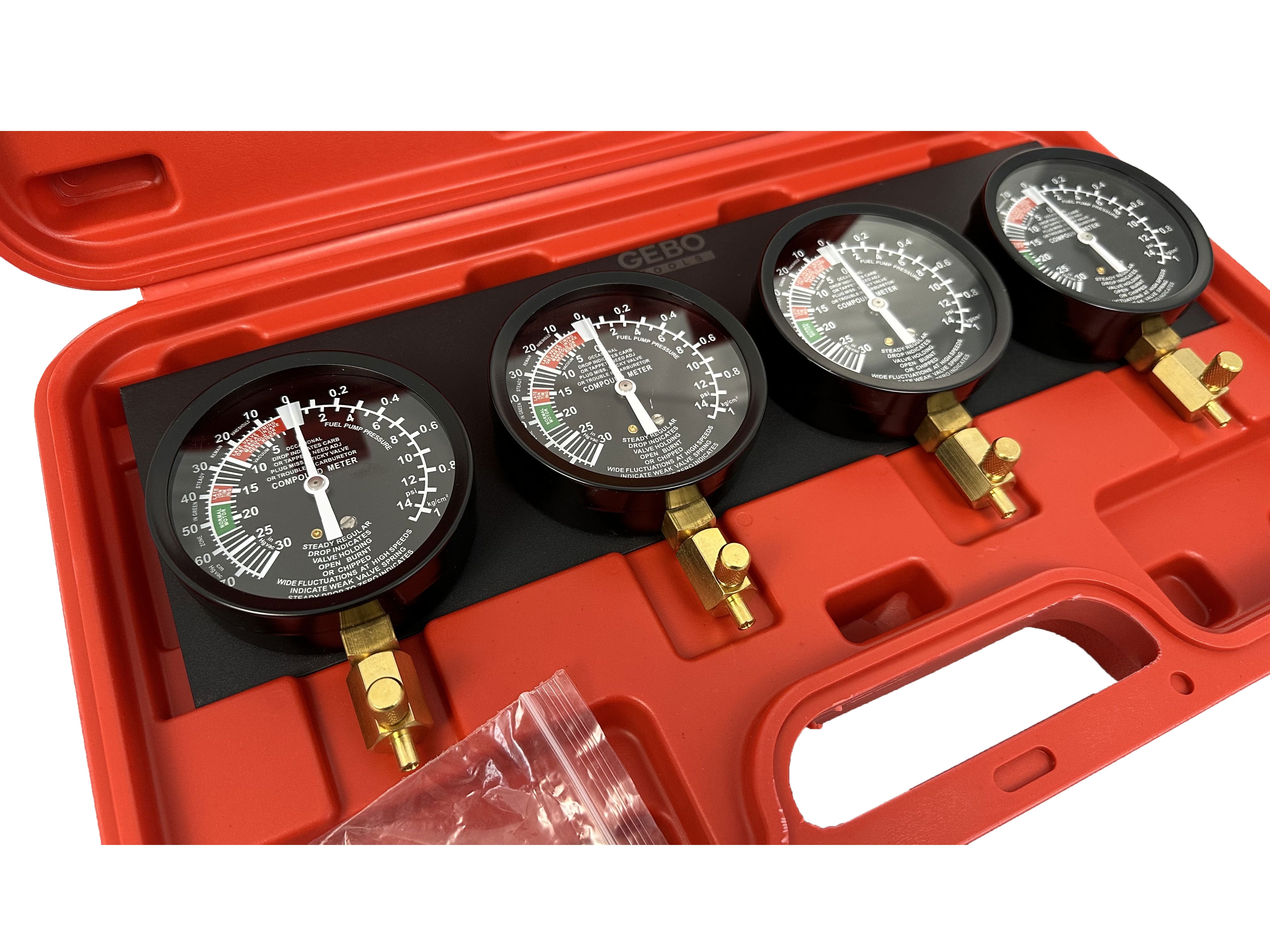 Synchronizácia karburátora - tester vákua a tlaku Gebo Tools
