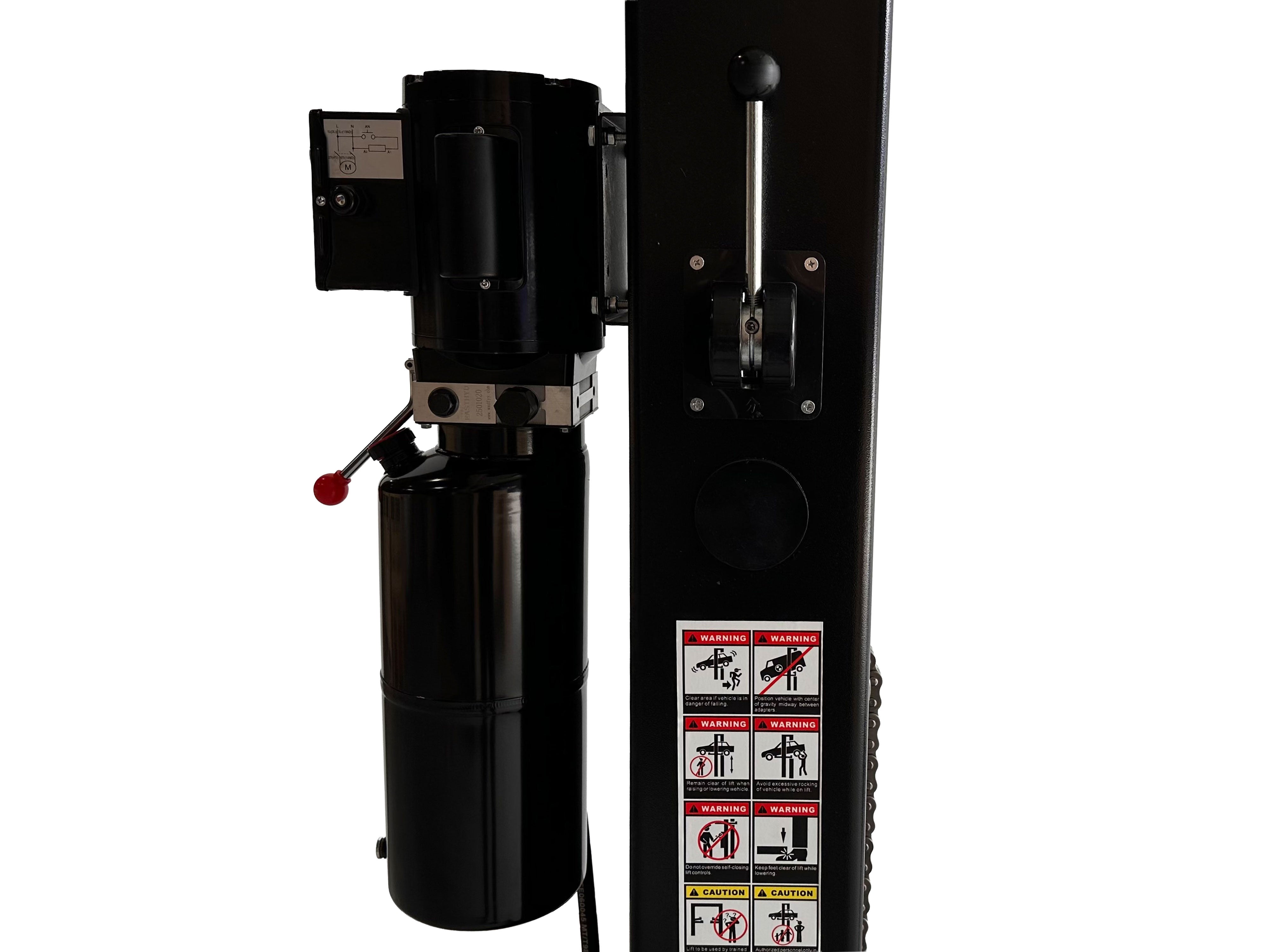 Dvojstĺpový elektrohydraulický zdvihák s manuálnym odblokovaním 4t 230V + olej zdarma