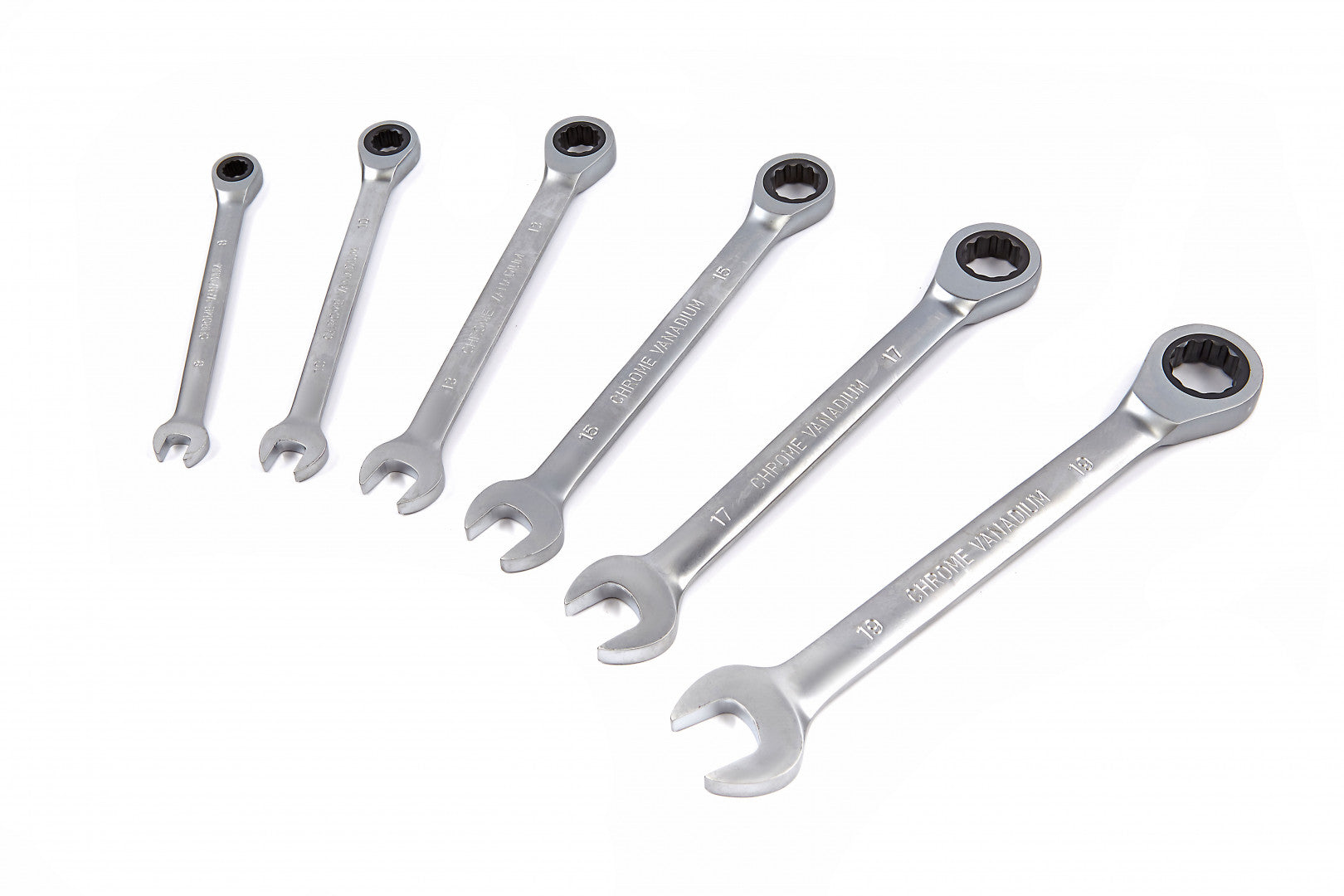 Sada kombinovaných očko-plochých kľúčov s račňou 8 - 19mm HBM