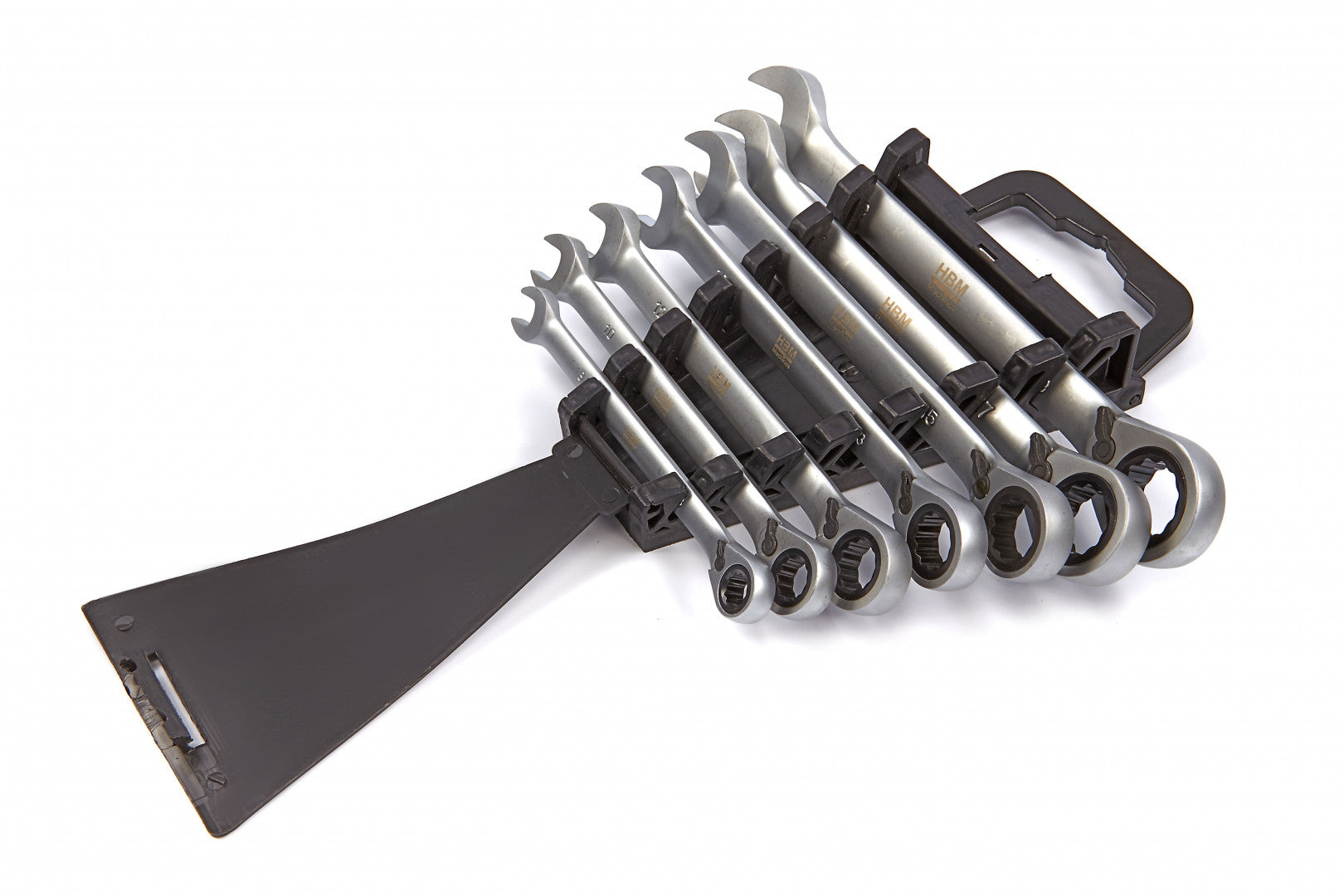 Sada kombinovaných očko-plochých kľúčov s račňou 7ks 8 - 19mm