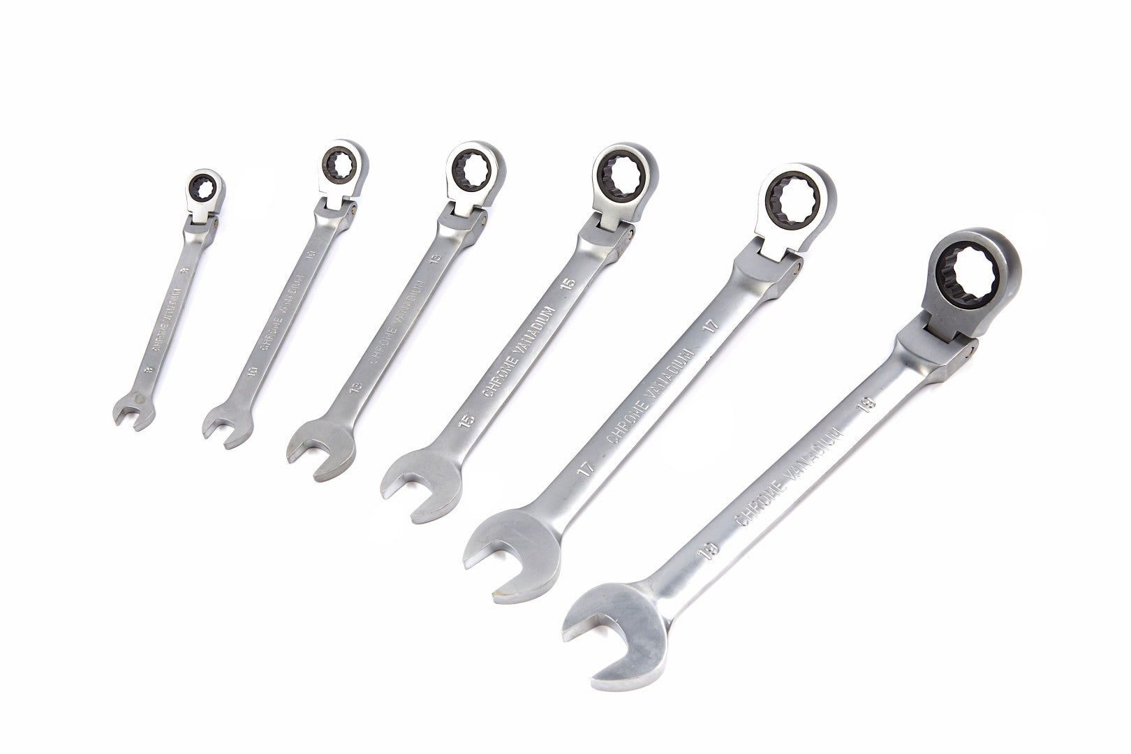 Sada kombinovaných očko-plochých kľúčov s račňou a kĺbom 6ks 8 - 19mm