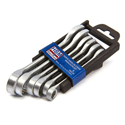 Sada krátkych kombinovaných kľúčov 8-17 mm 6 kusov