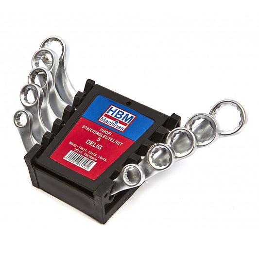 Sada očkových kľúčov typ C, 5ks 10 - 19mm HBM Machines Holandsko