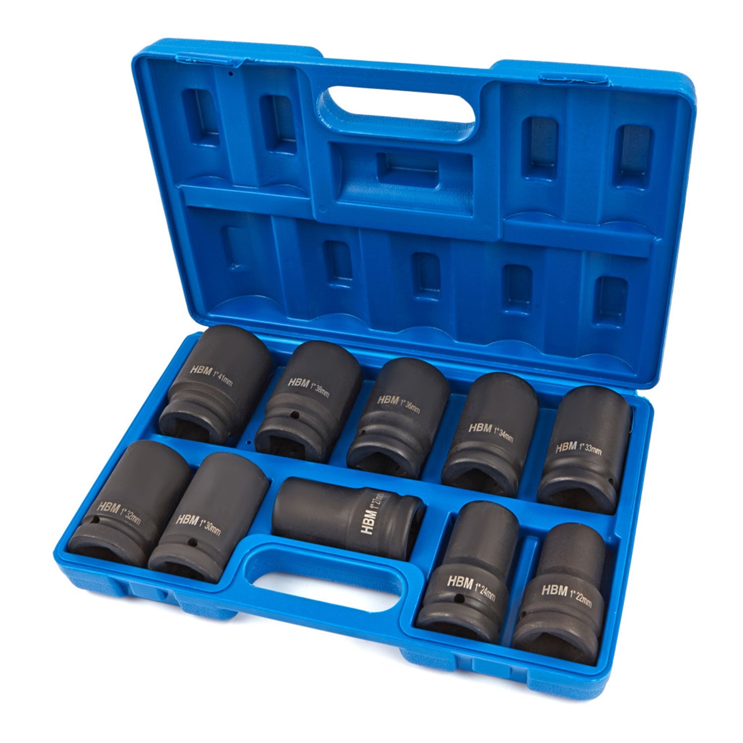 Súprava dlhých rázových nástrčných kľúčov 1", 22–41 mm, 10 kusov