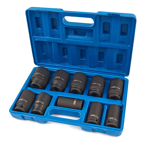 Súprava dlhých rázových nástrčných kľúčov 3/4, 22–41 mm, 10 kusov