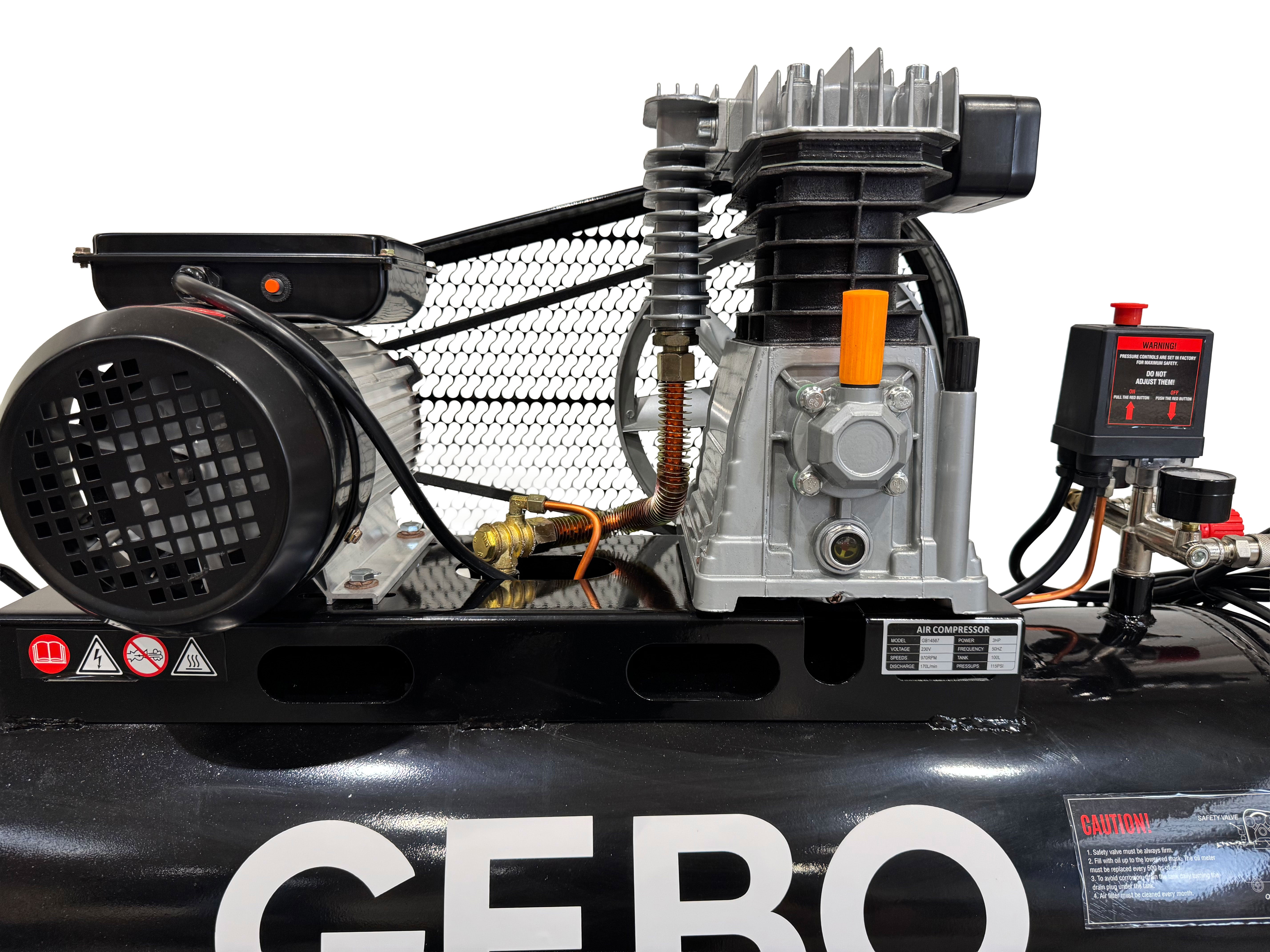 Vzduchový kompresor 100l 3hp 220V Gebo Tools