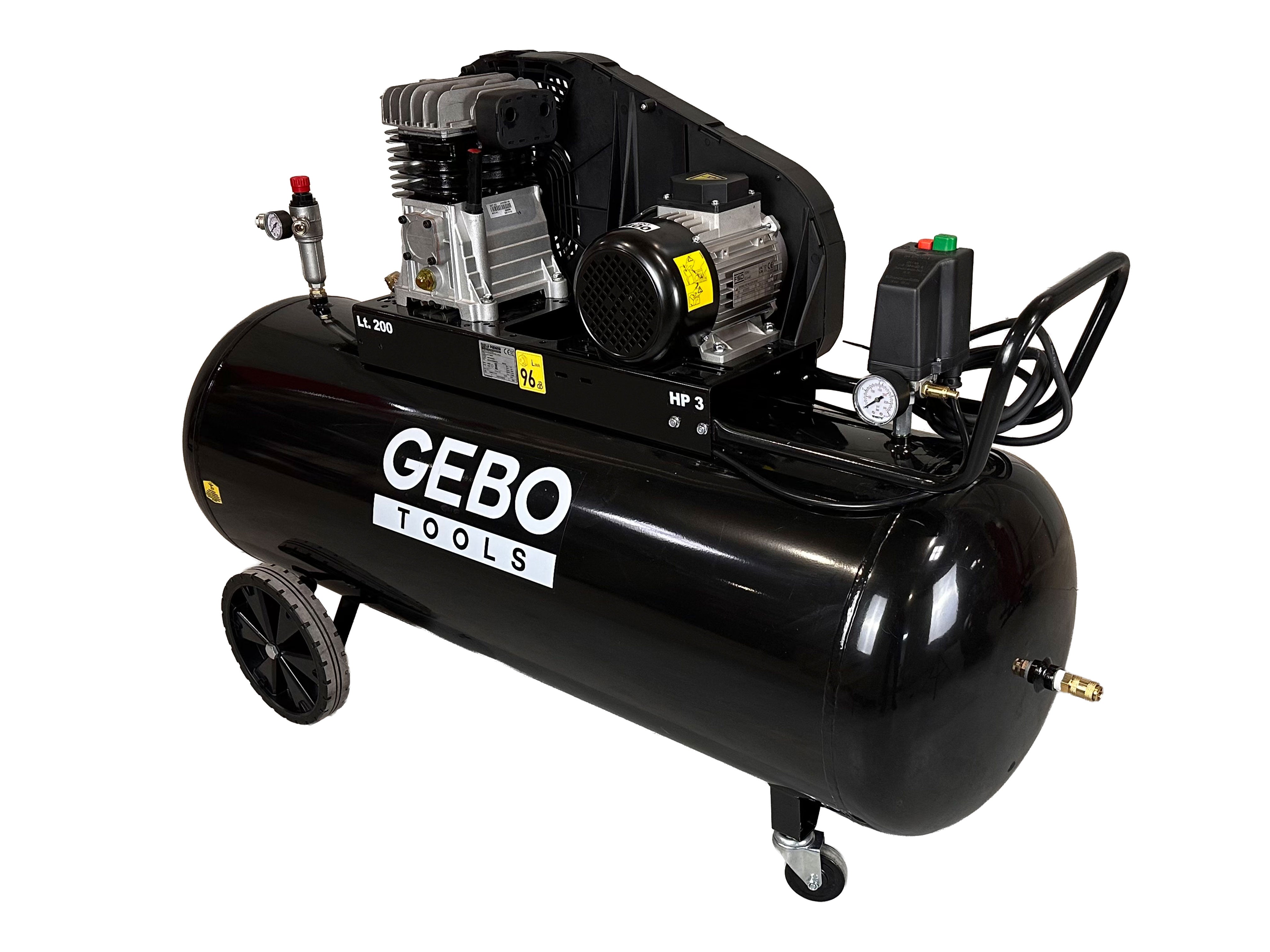Profesionálny kompresor 200l 3hp 400V Gebo Tools