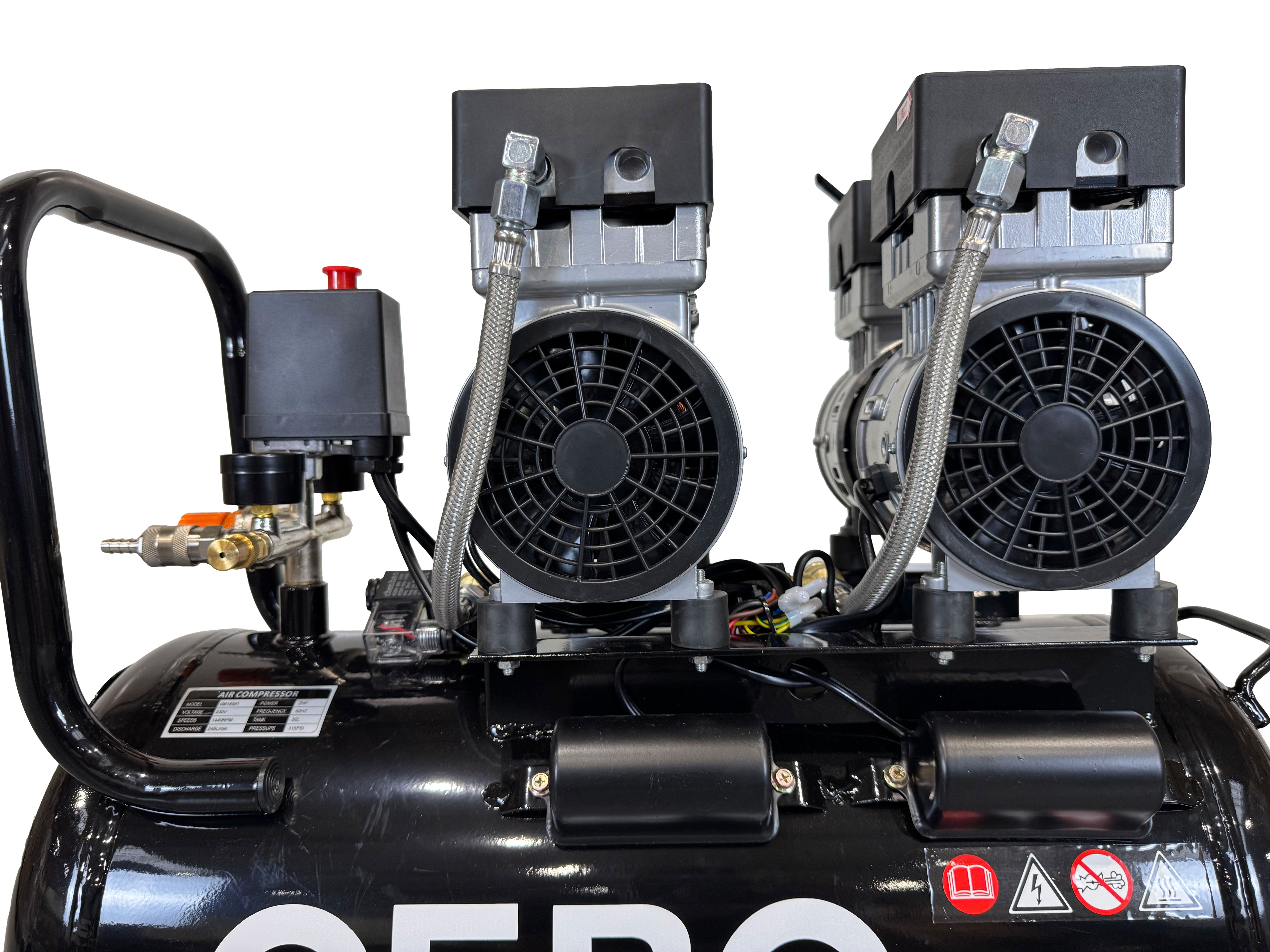 Tichý bezolejový kompresor 50l Gebo Tools