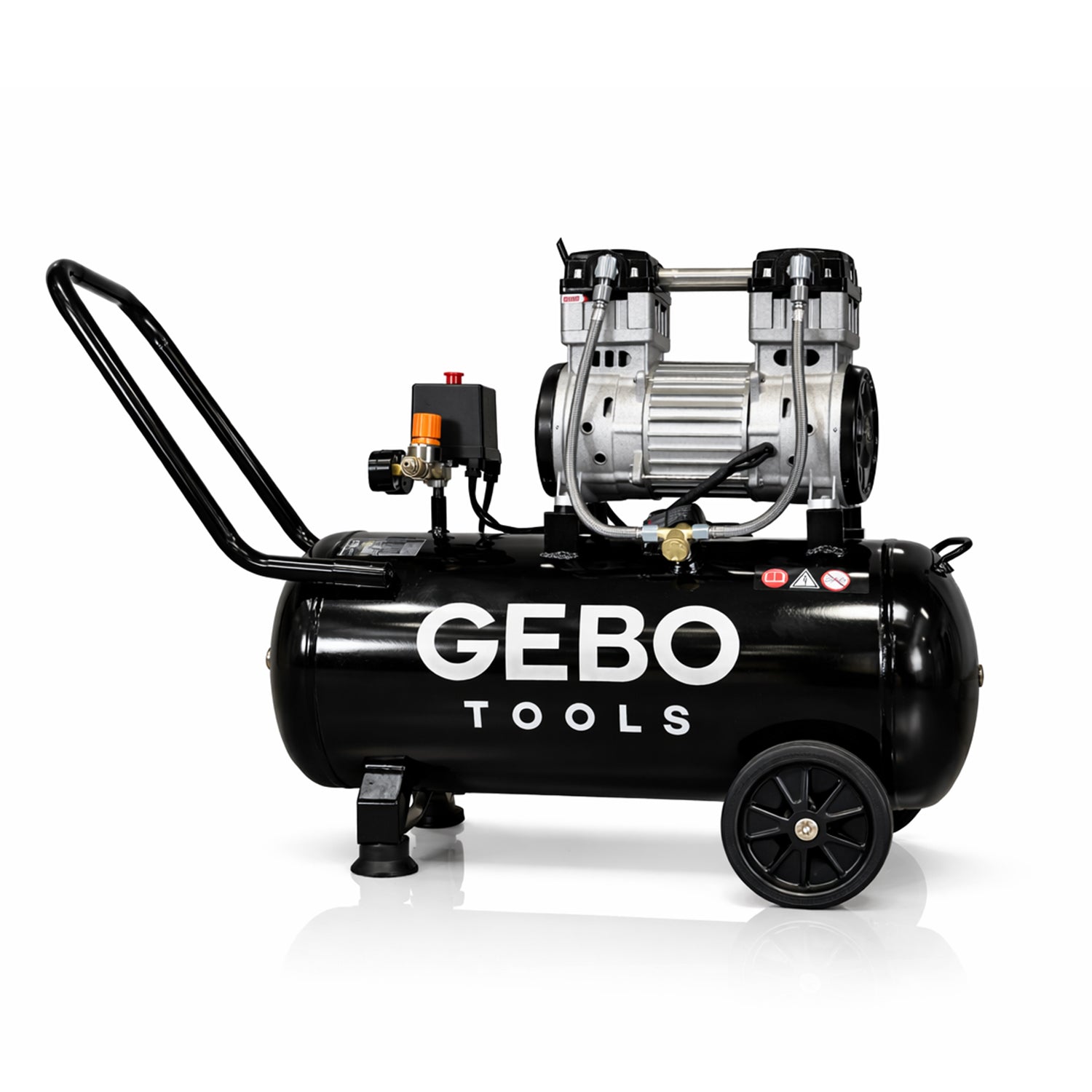 Tichý bezolejový kompresor 50l 2hp Gebo Tools