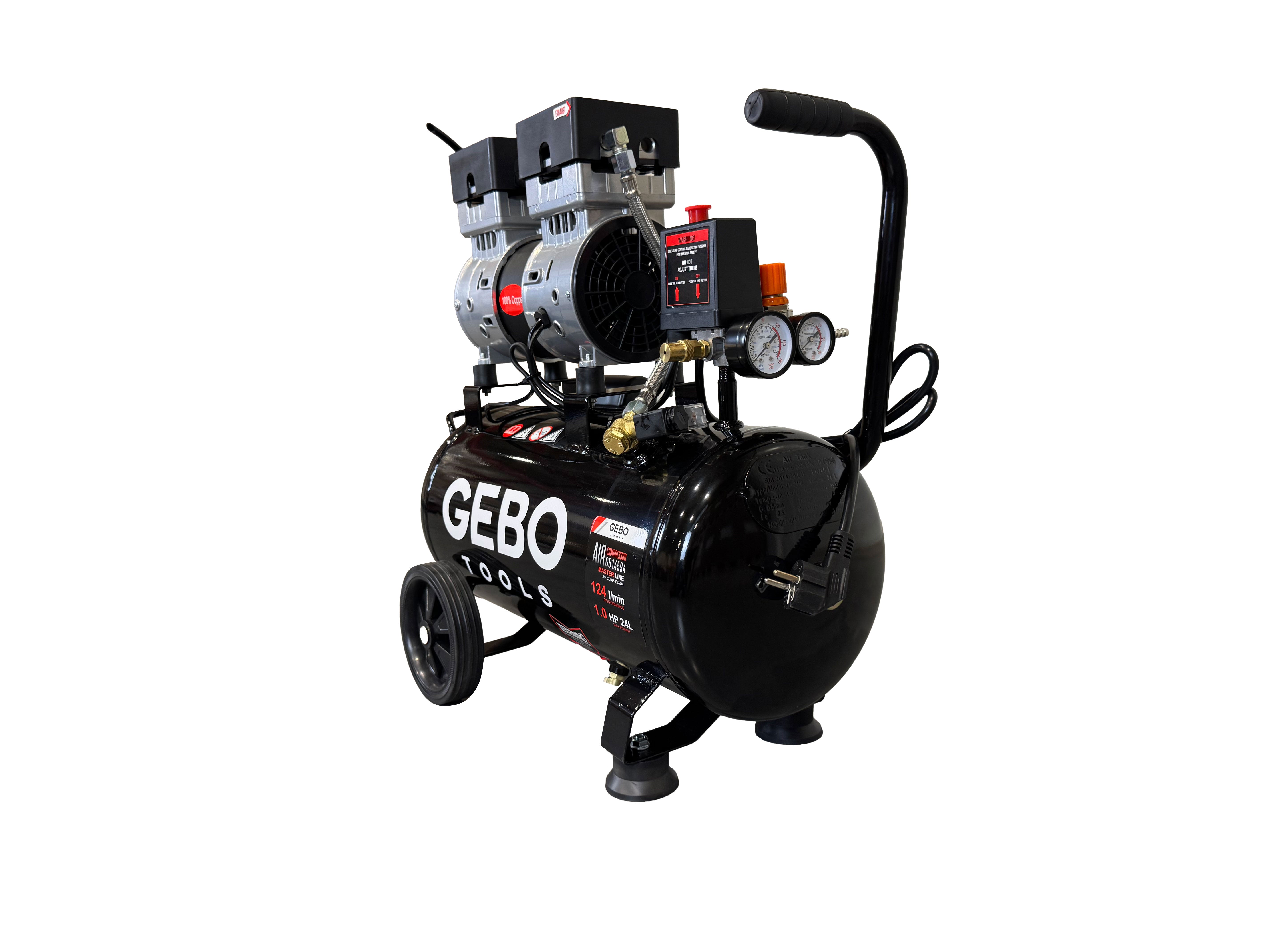Tichý bezolejový kompresor 24l Gebo Tools