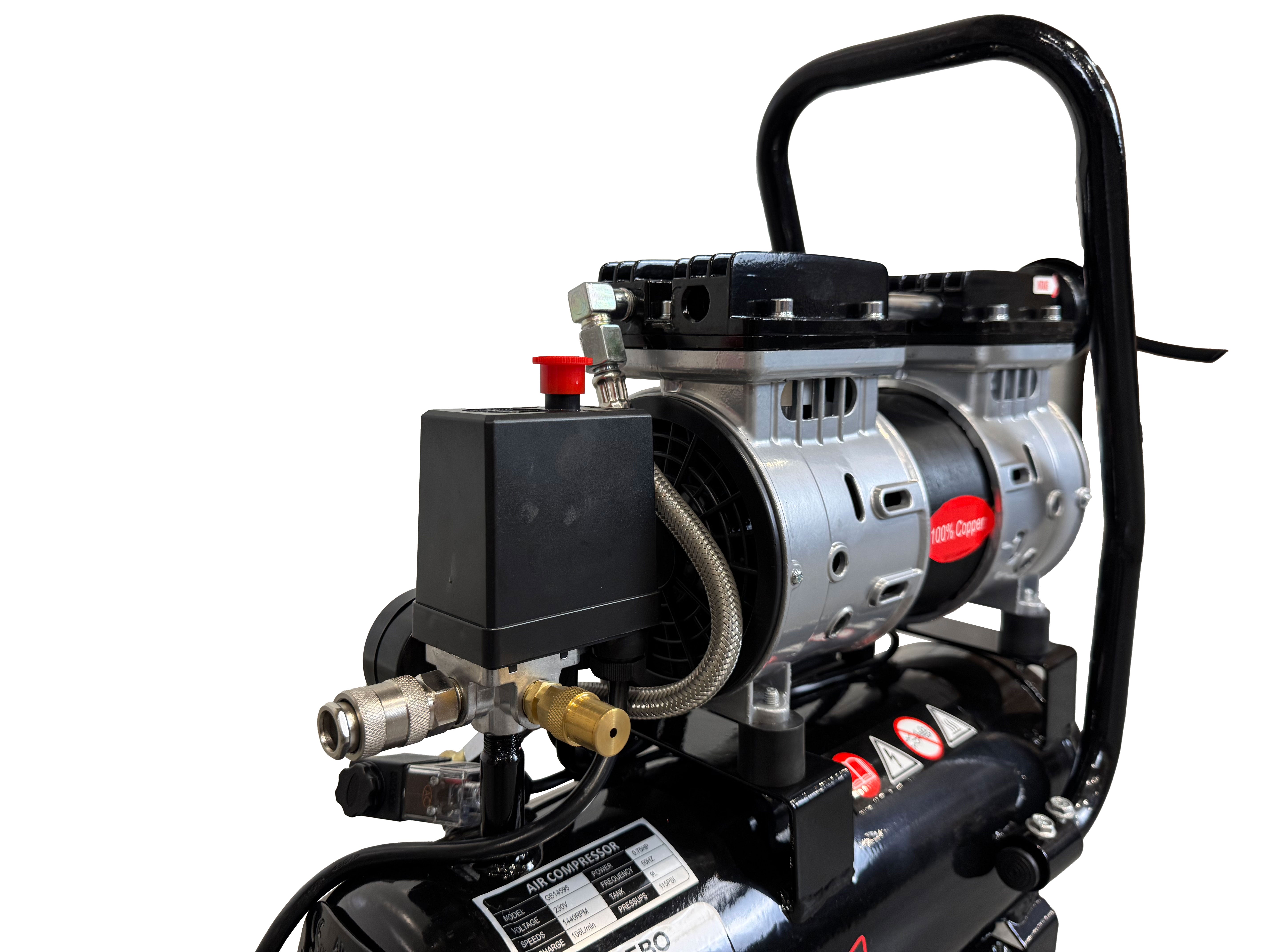 Tichý bezolejový kompresor 9l Gebo Tools