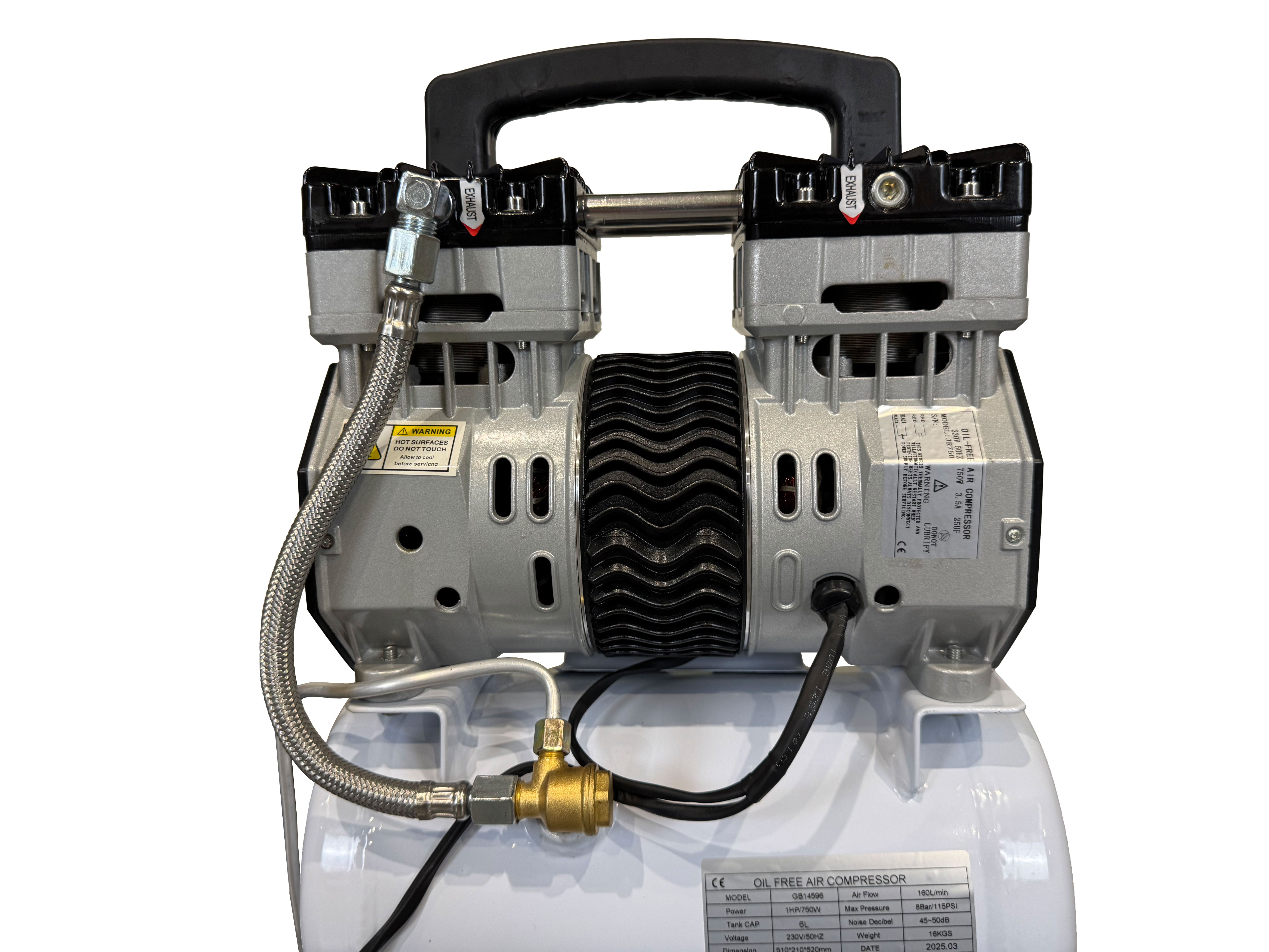 Tichý bezolejový kompresor 6l Gebo Tools