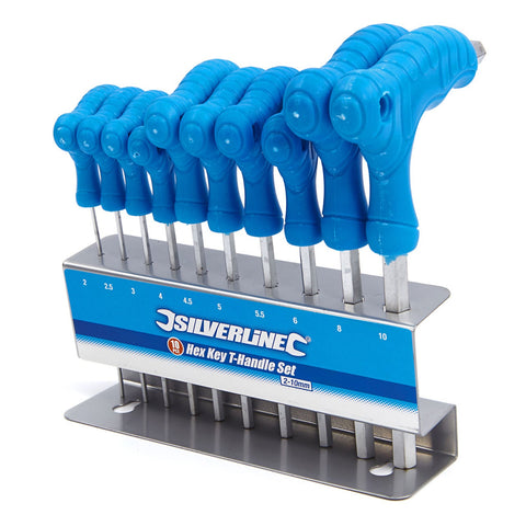 Sada imbus kľúčov s t-rukoväťou 2-10 mm 10 kusov