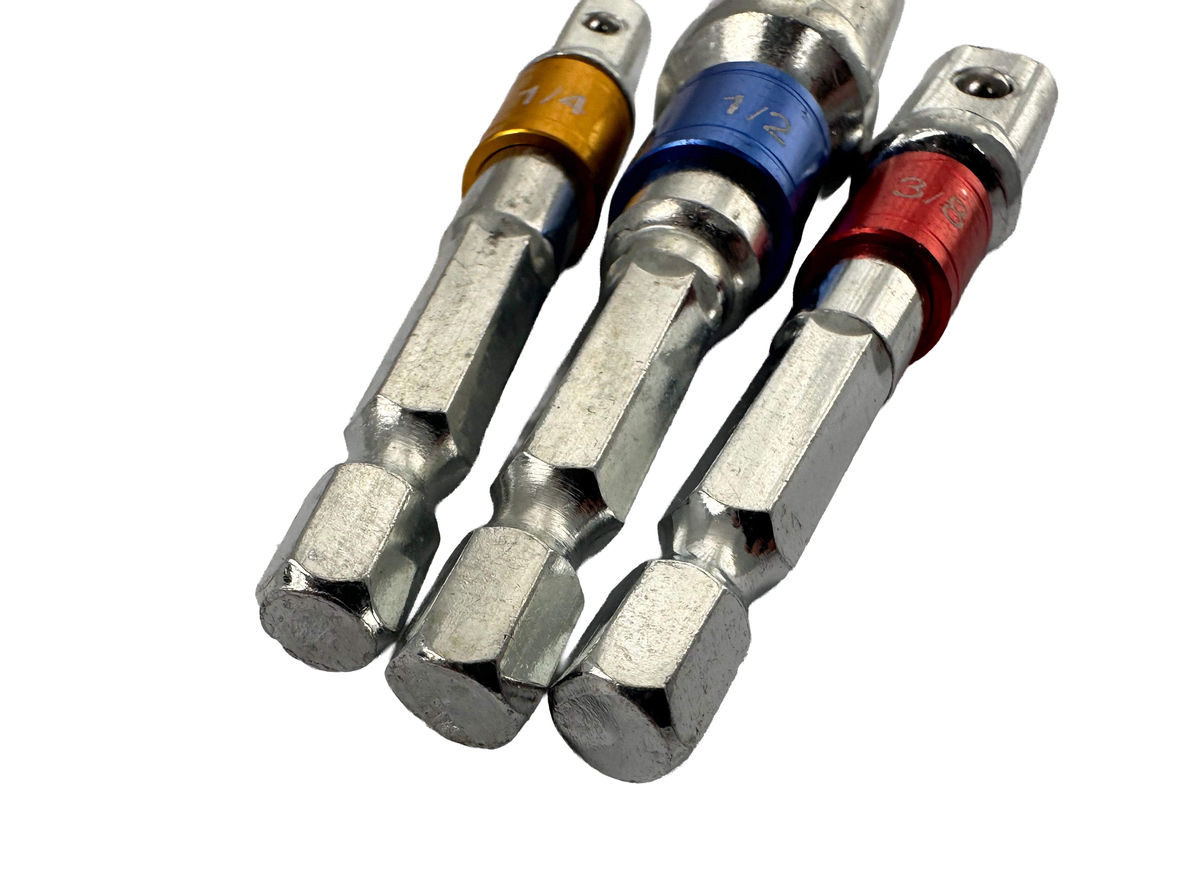 Sada šesťhranných HEX adaptérov 1/2'', 1/4'', 3/8'', 3ks, Gebo Tools