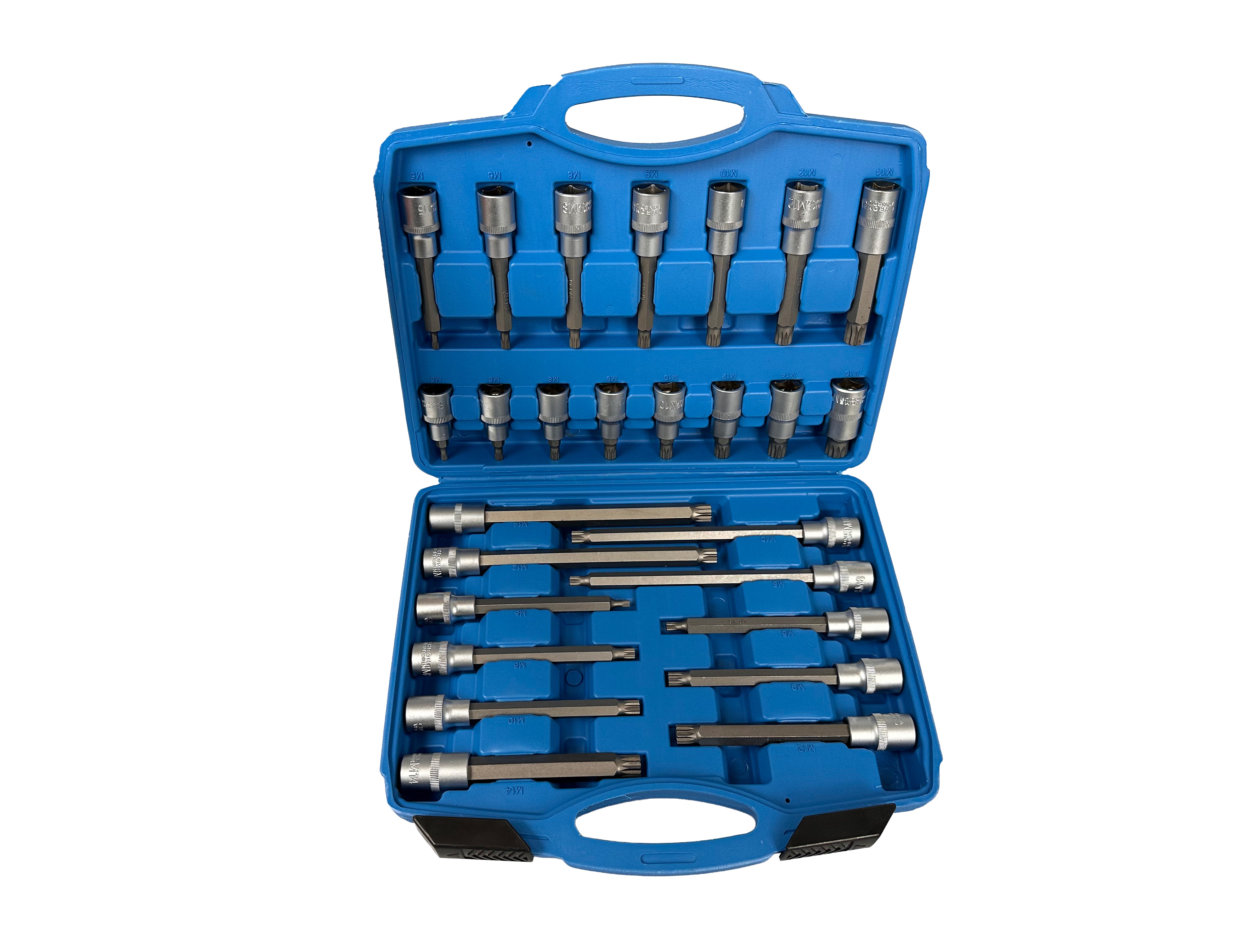 Sada nástrčných kľúčov - hlavíc s bitmi XZN M Spline, 1/2'', 26ks Gebo Tools