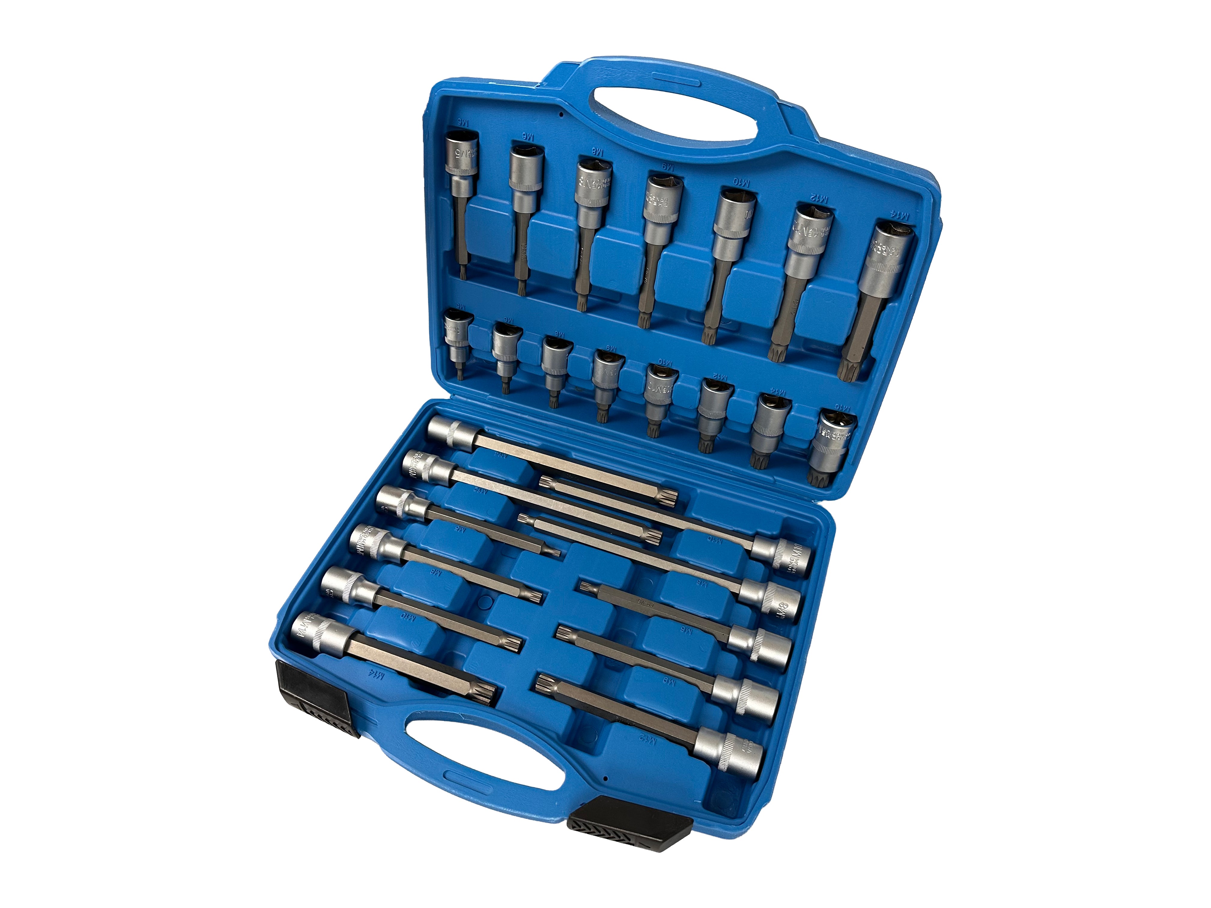 Sada nástrčných kľúčov - hlavíc s bitmi XZN M Spline, 1/2'', 26ks Gebo Tools