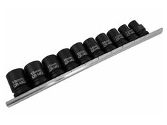 Sada krátkych rázových nástrčných hlavíc - kľúčov, 1/2'', 12-hran, 10ks, Gebo Tools