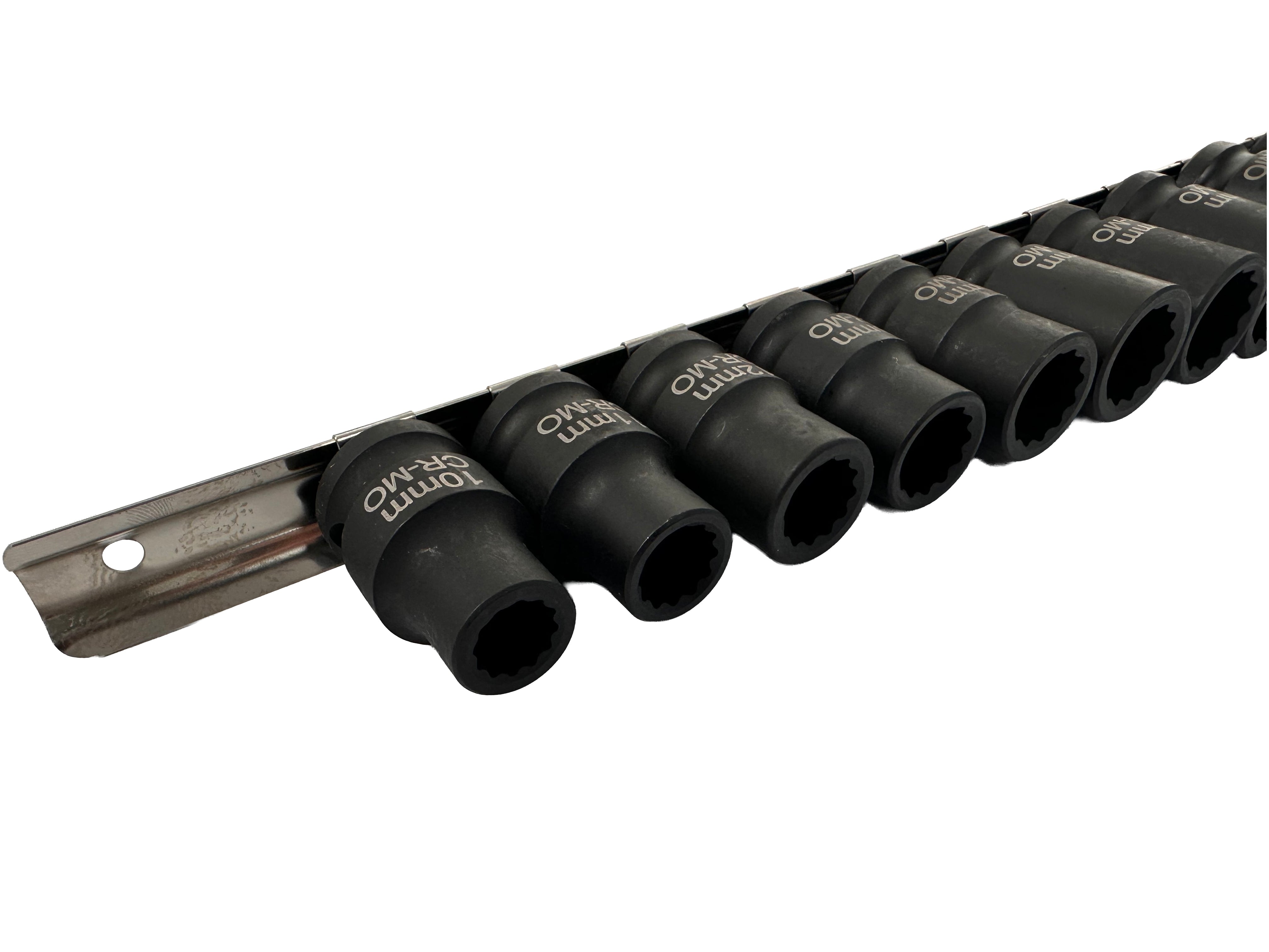 Sada krátkych rázových nástrčných hlavíc - kľúčov, 1/2'', 12-hran, 10ks, Gebo Tools