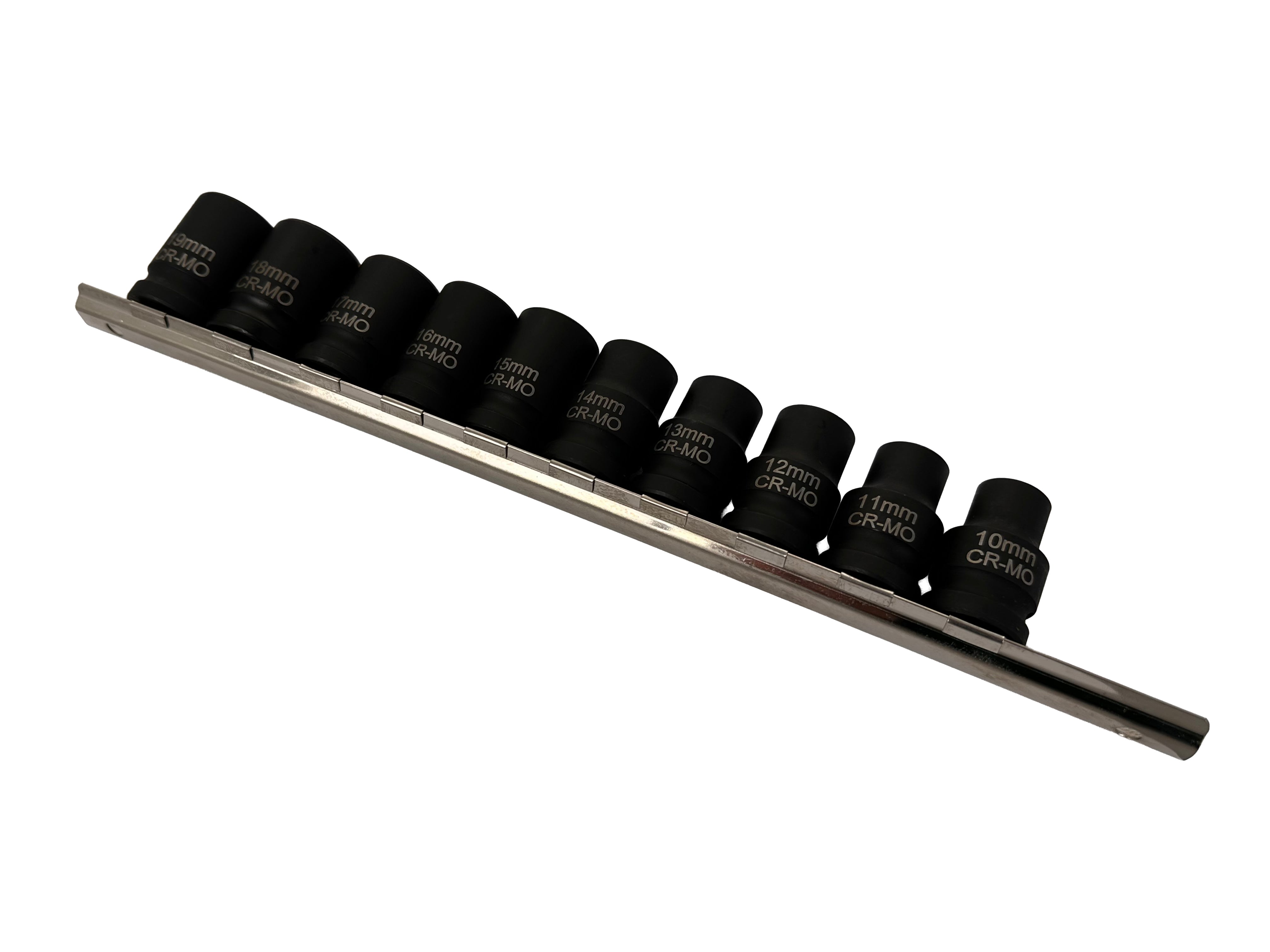 Sada krátkych rázových nástrčných hlavíc - kľúčov, 1/2'', 12-hran, 10ks, Gebo Tools