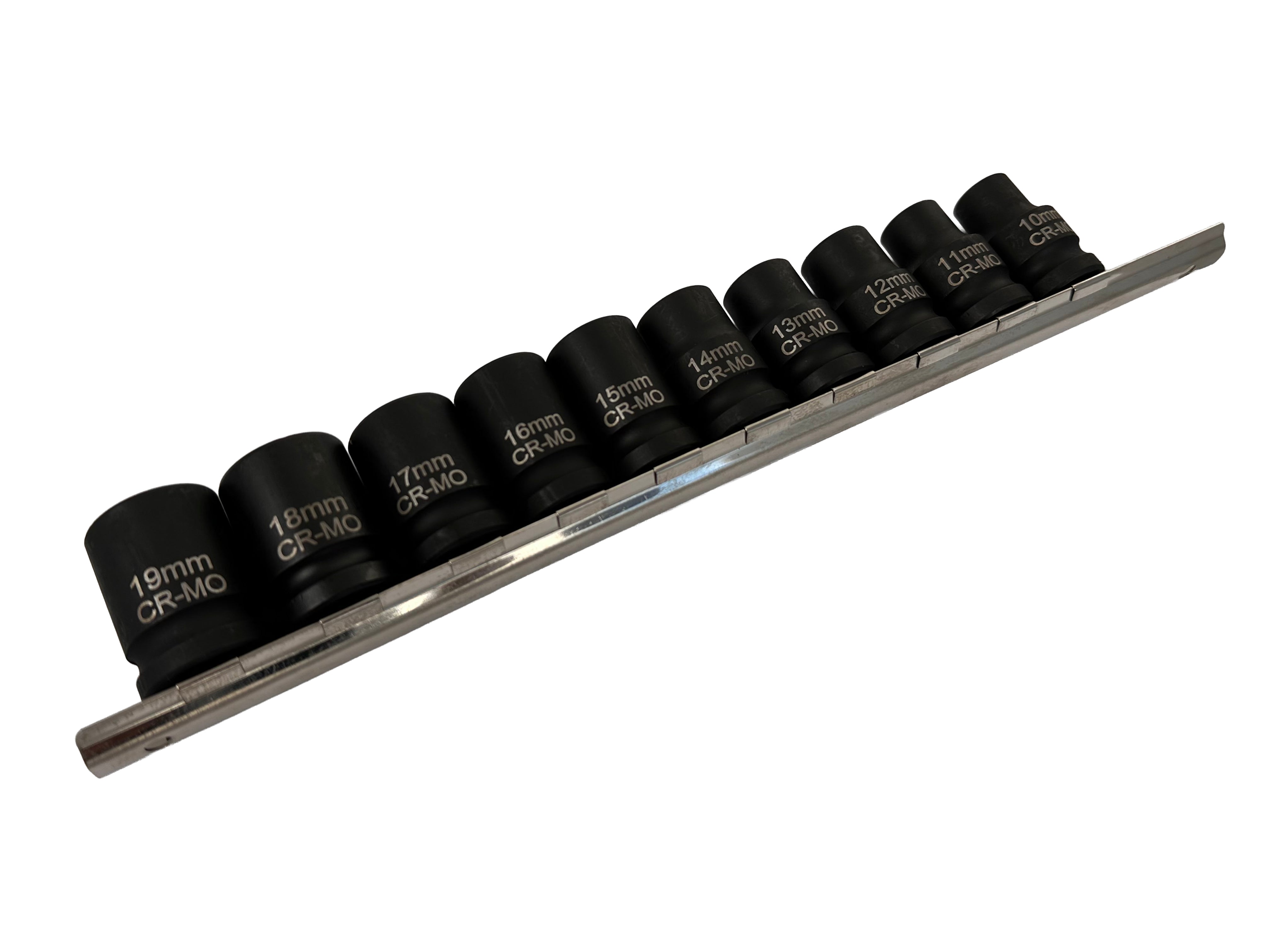 Sada krátkych rázových nástrčných hlavíc - kľúčov, 1/2'', 12-hran, 10ks, Gebo Tools