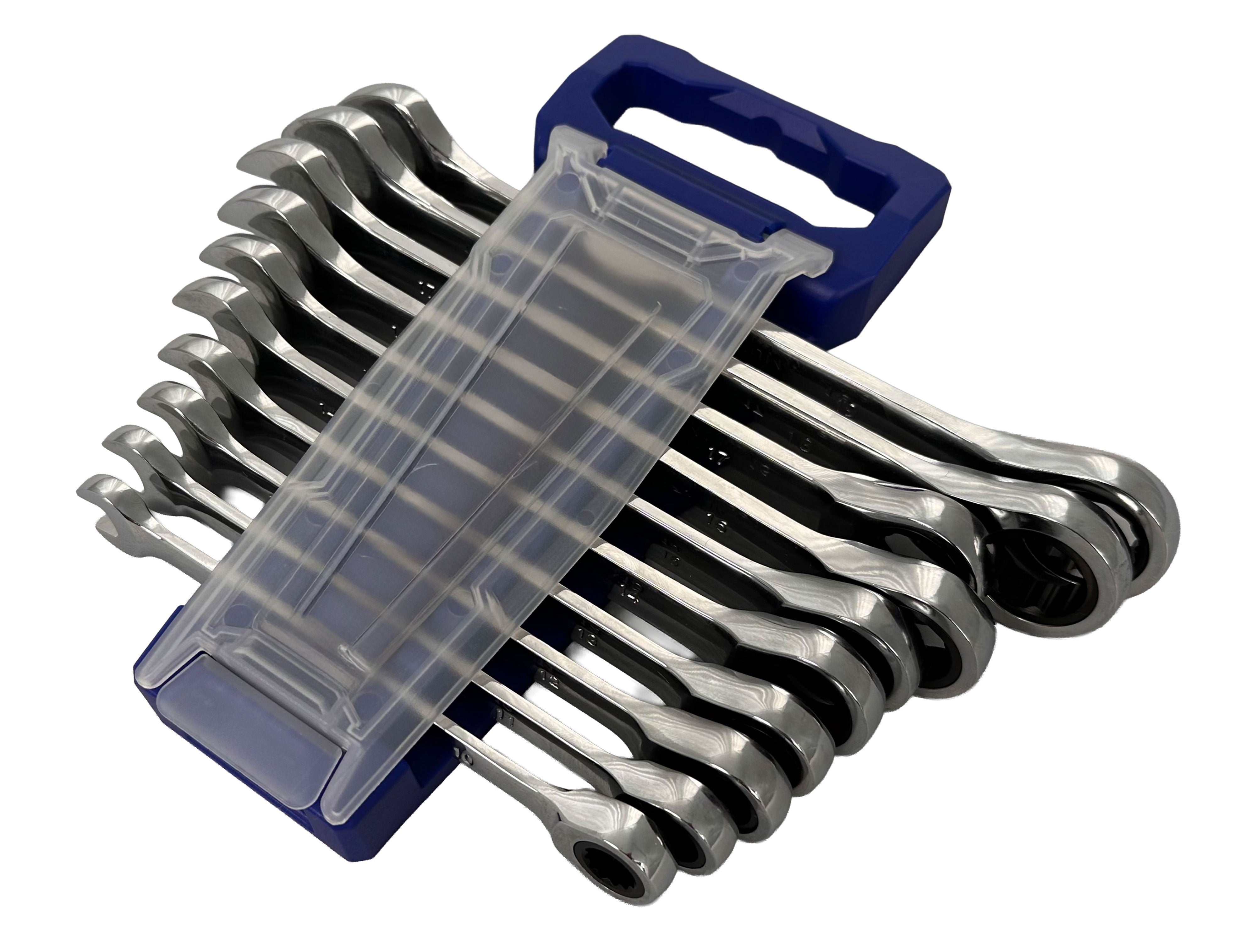 Sada extra krátkych kombinovaných kľúčov 10 - 19mm, Gebo Tools