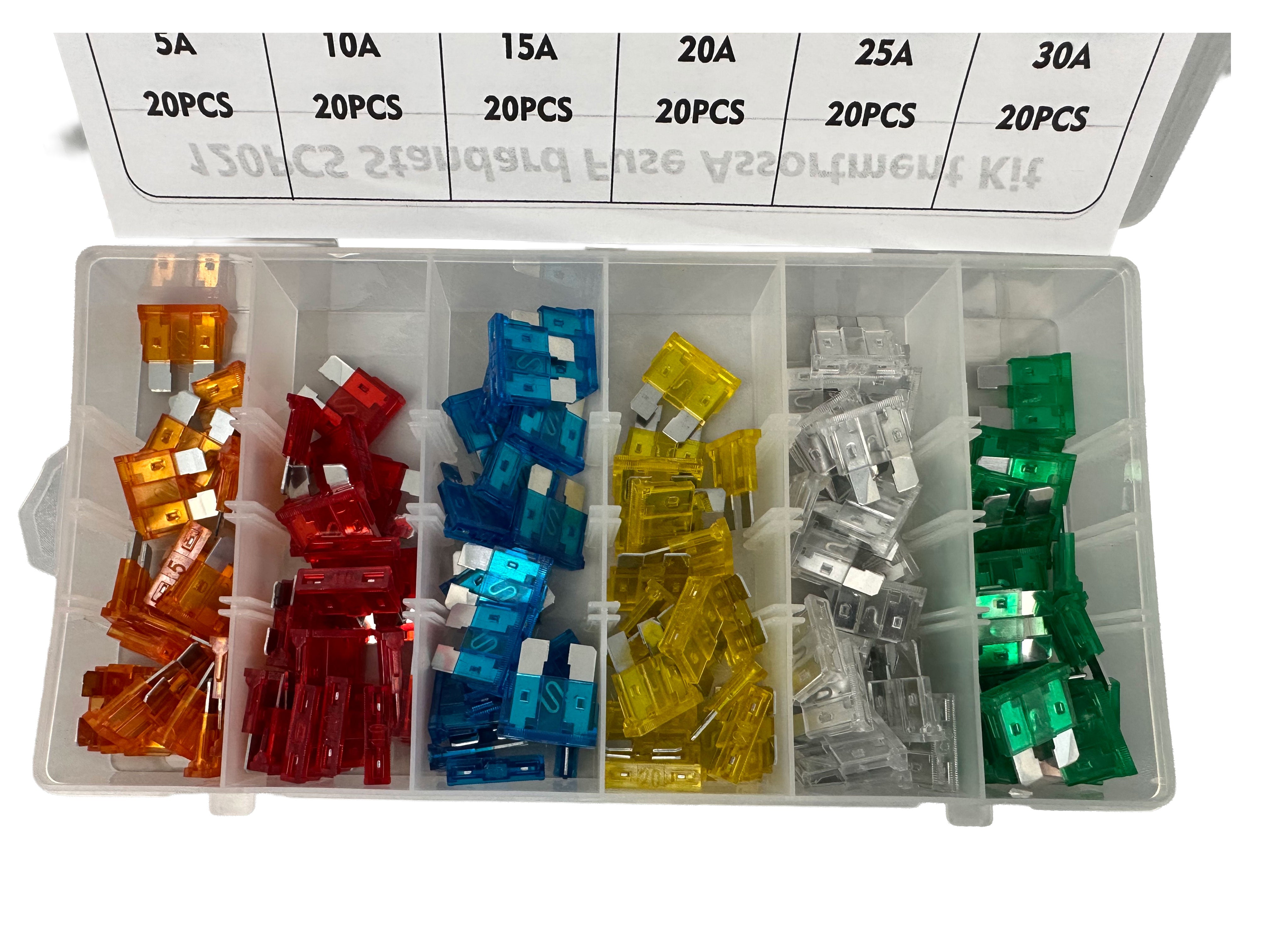 Sada automobilových poistiek 5 - 30amp, 120ks