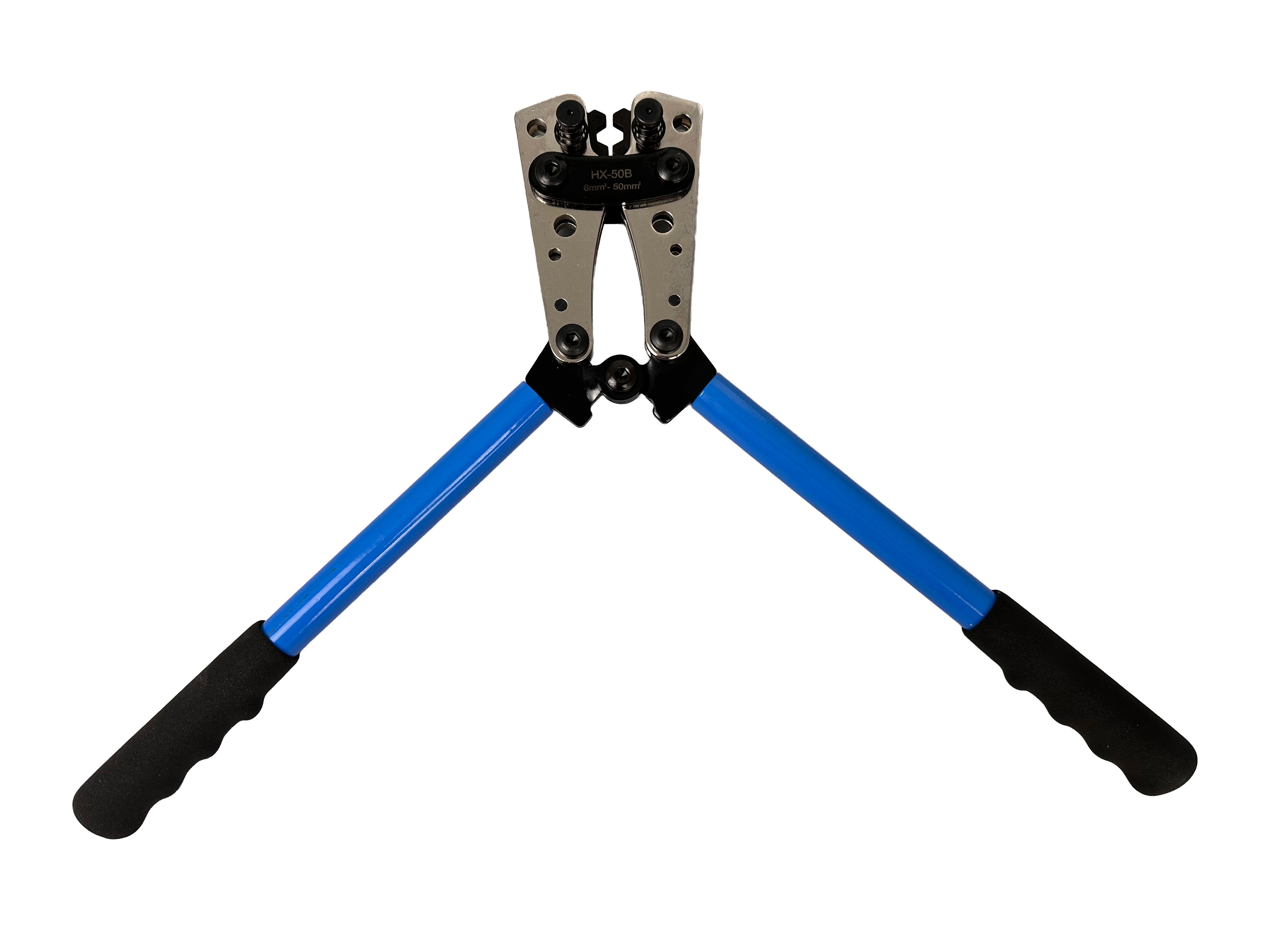 Krimpovacie kliešte na odizolované elektrické káble, konektory s veľkými primermi 6,0 - 50mm2 Gebo Tools