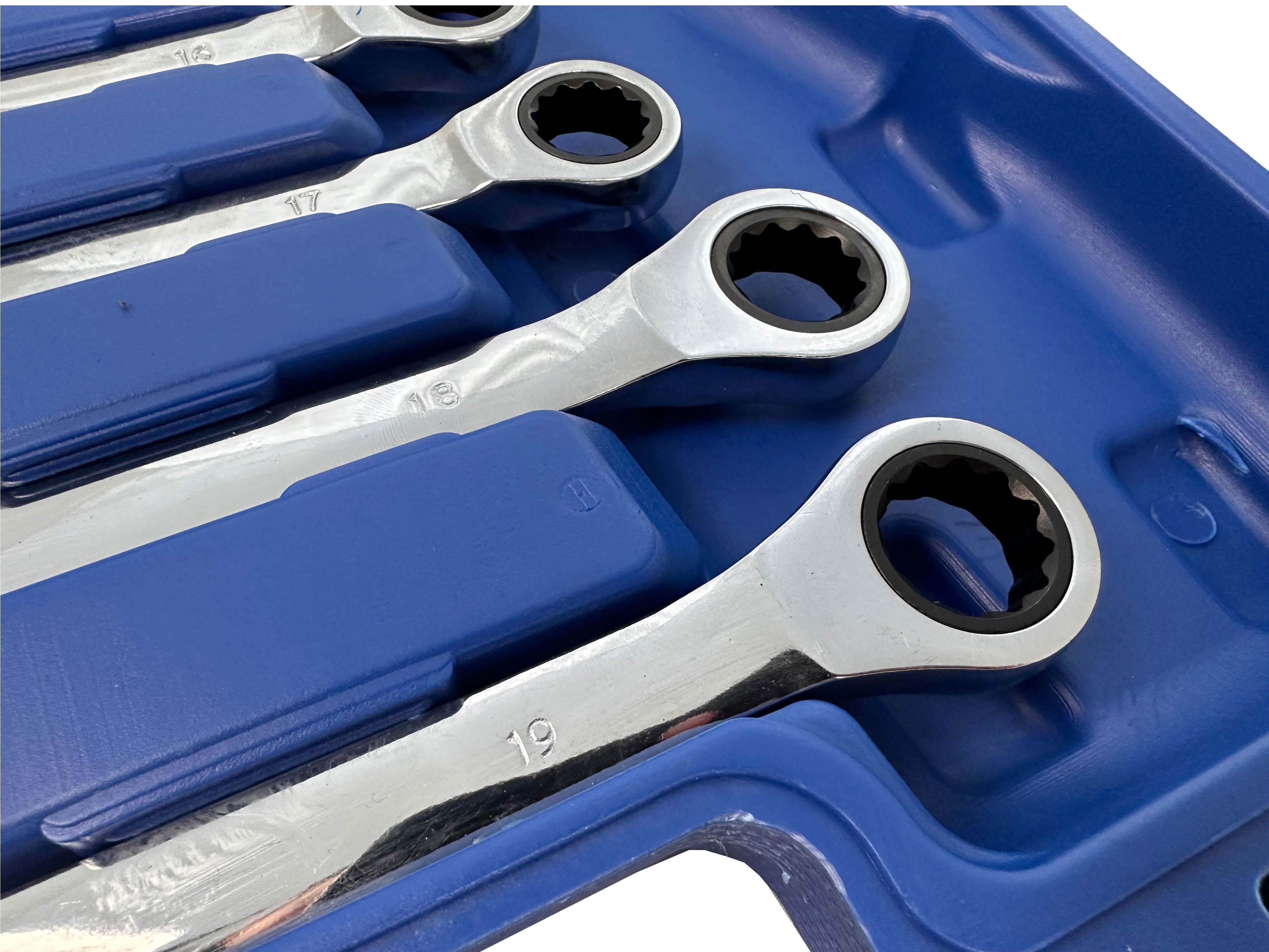 Sada kombinovaných kľúčov s račňou 8 - 19mm 12ks Gebo Tools