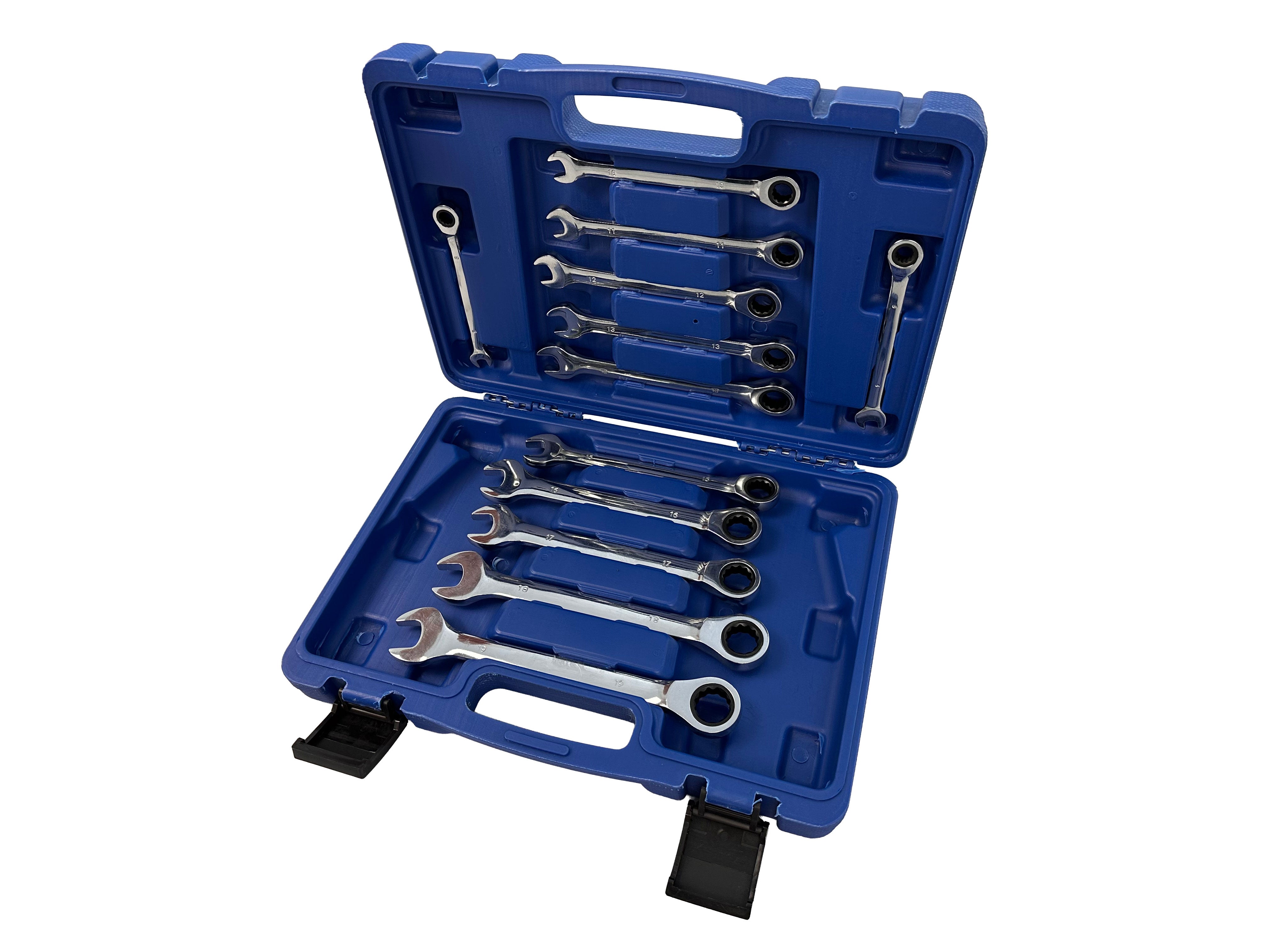 Sada kombinovaných kľúčov s račňou 8 - 19mm 12ks Gebo Tools