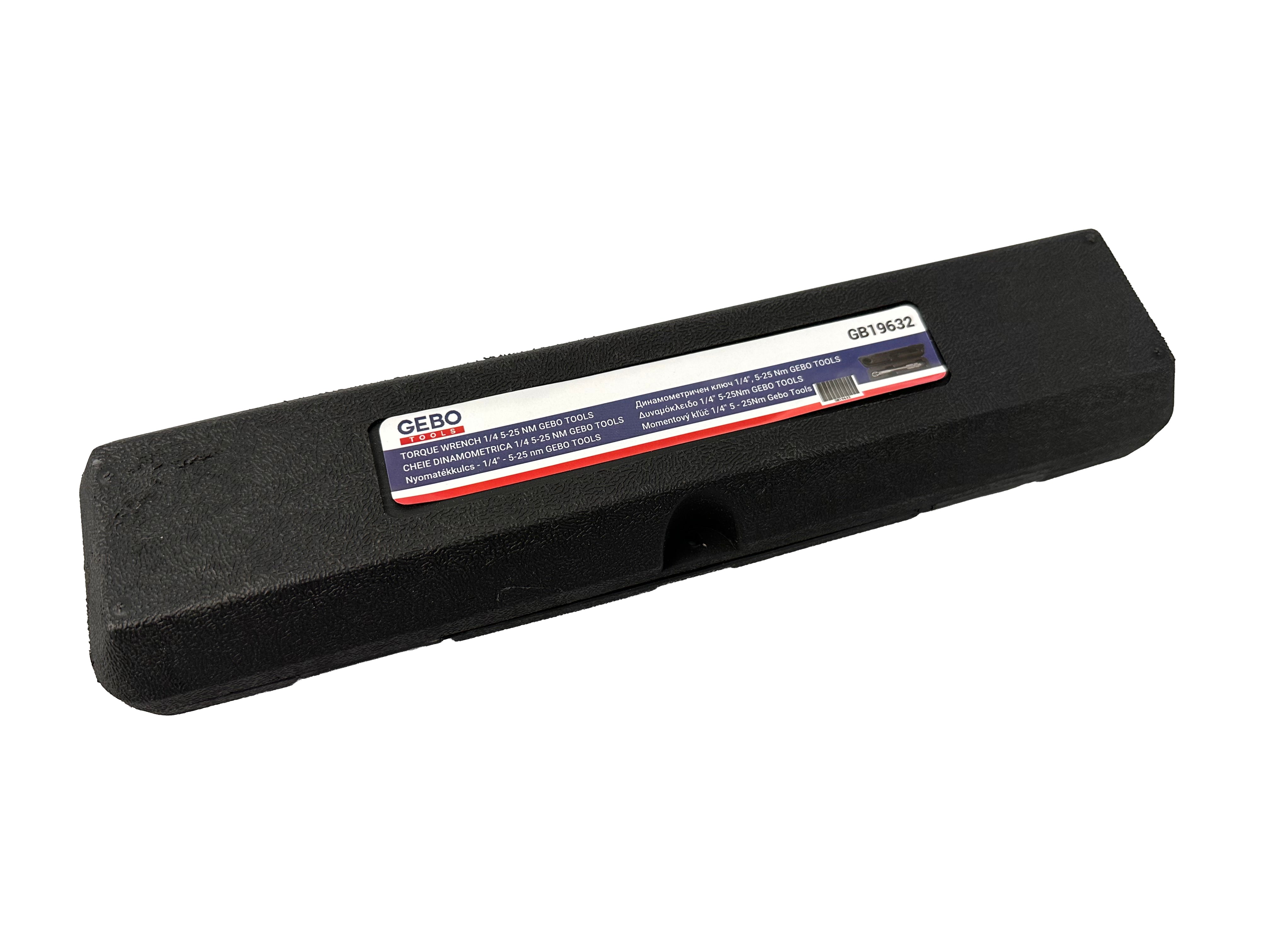 Momentový kľúč 1/4'', 5 - 25Nm, Gebo Tools
