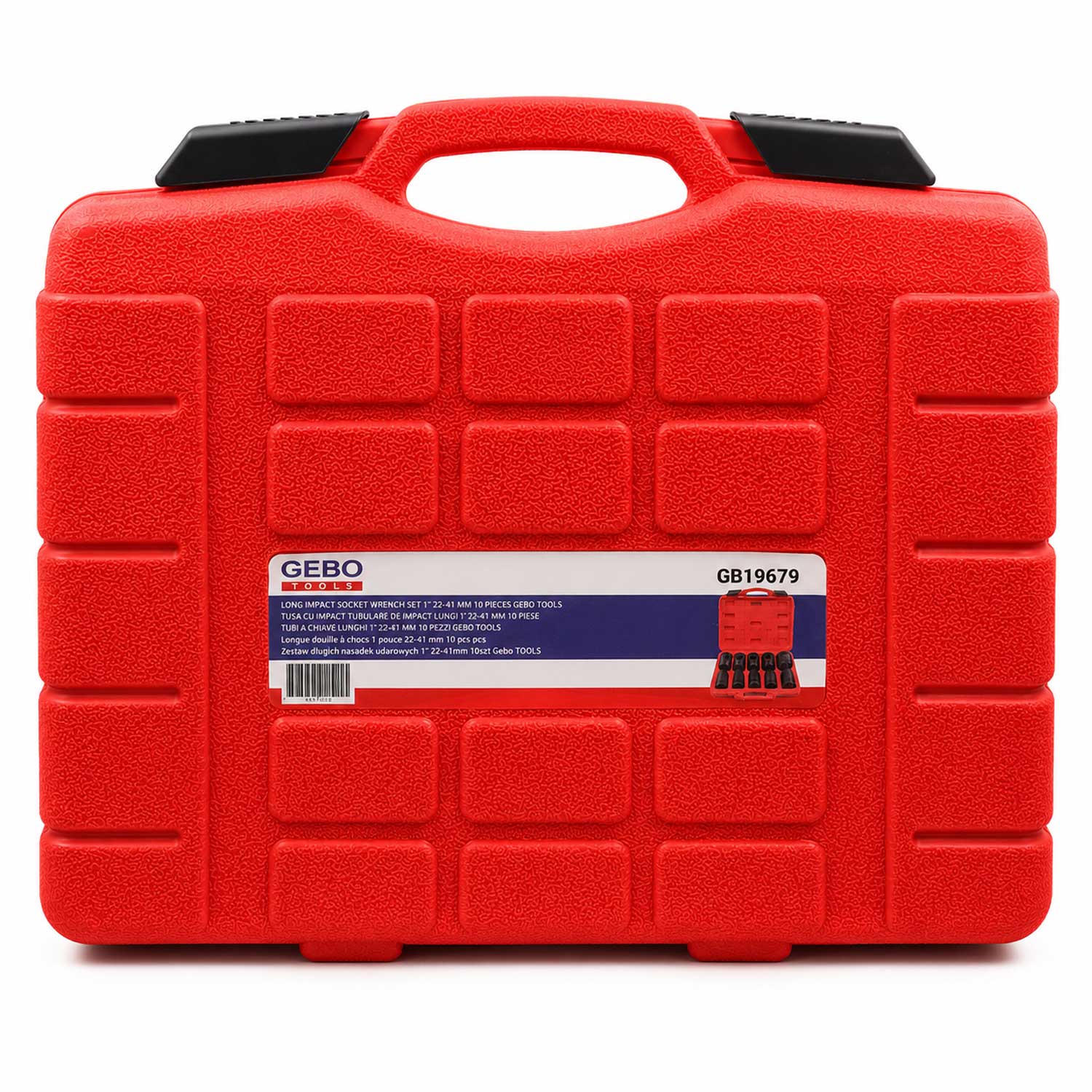 Sada dlhých rázových nástrčných kľúčov - hlavíc 1'', 22 - 41mm, 10ks, Gebo Tools