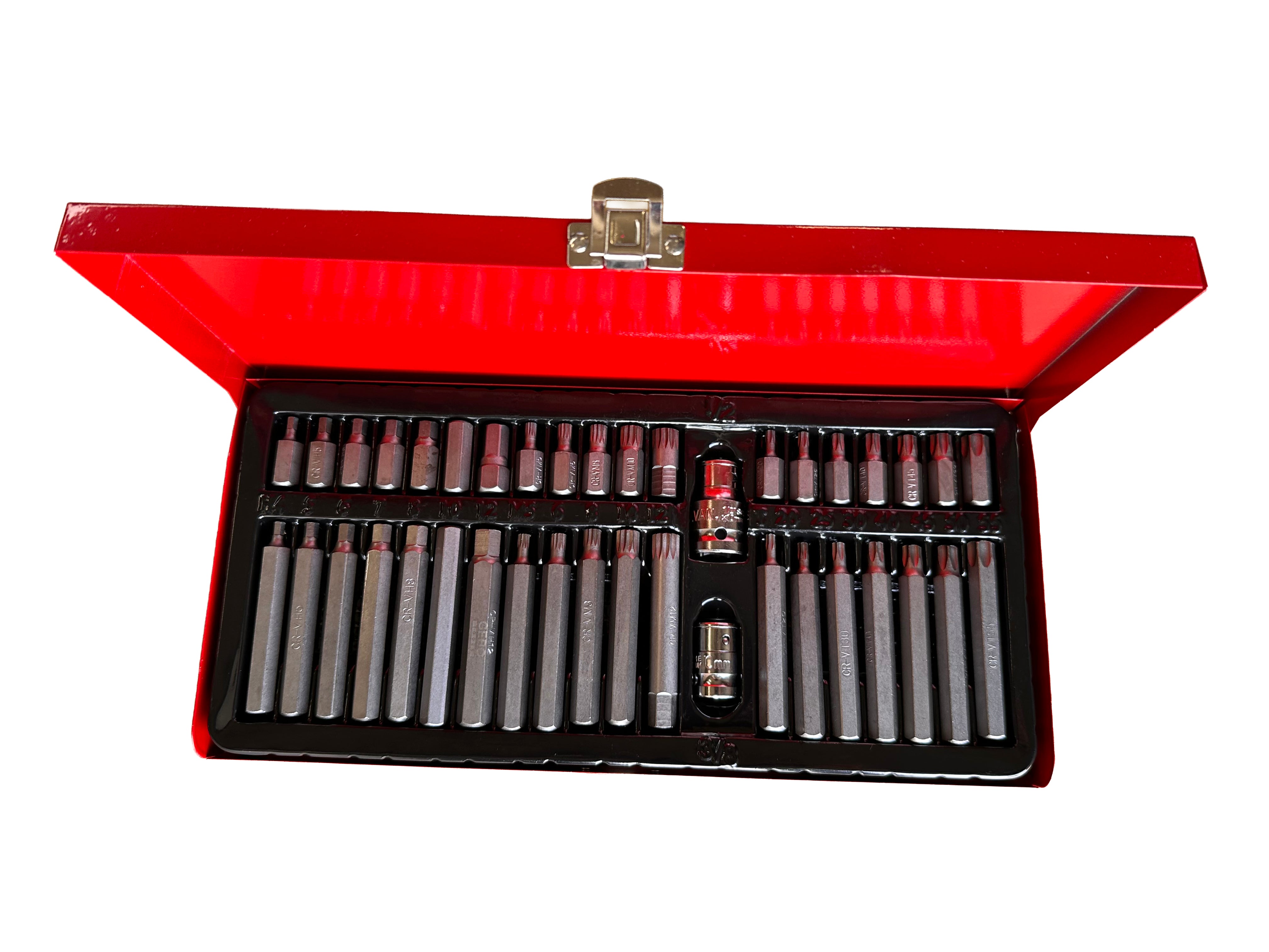 Sada bitov Imbus, Torx, XZN, Hex, Spline, 40ks, v kovovom kufríku, Gebo Tools