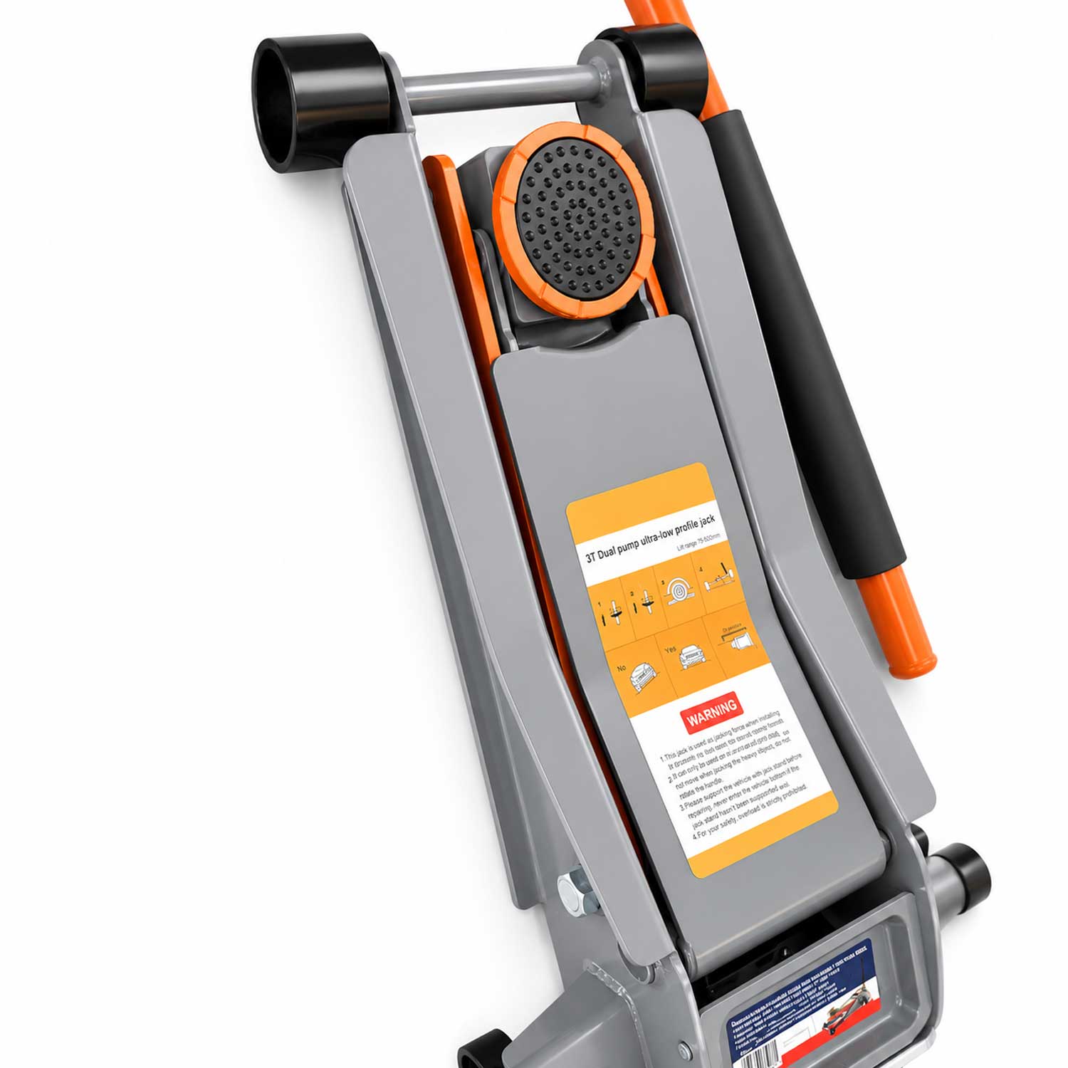 Nízkoprofilový hydraulický pojazdný zdvihák 3t, dvojpiestový Gebo Tools