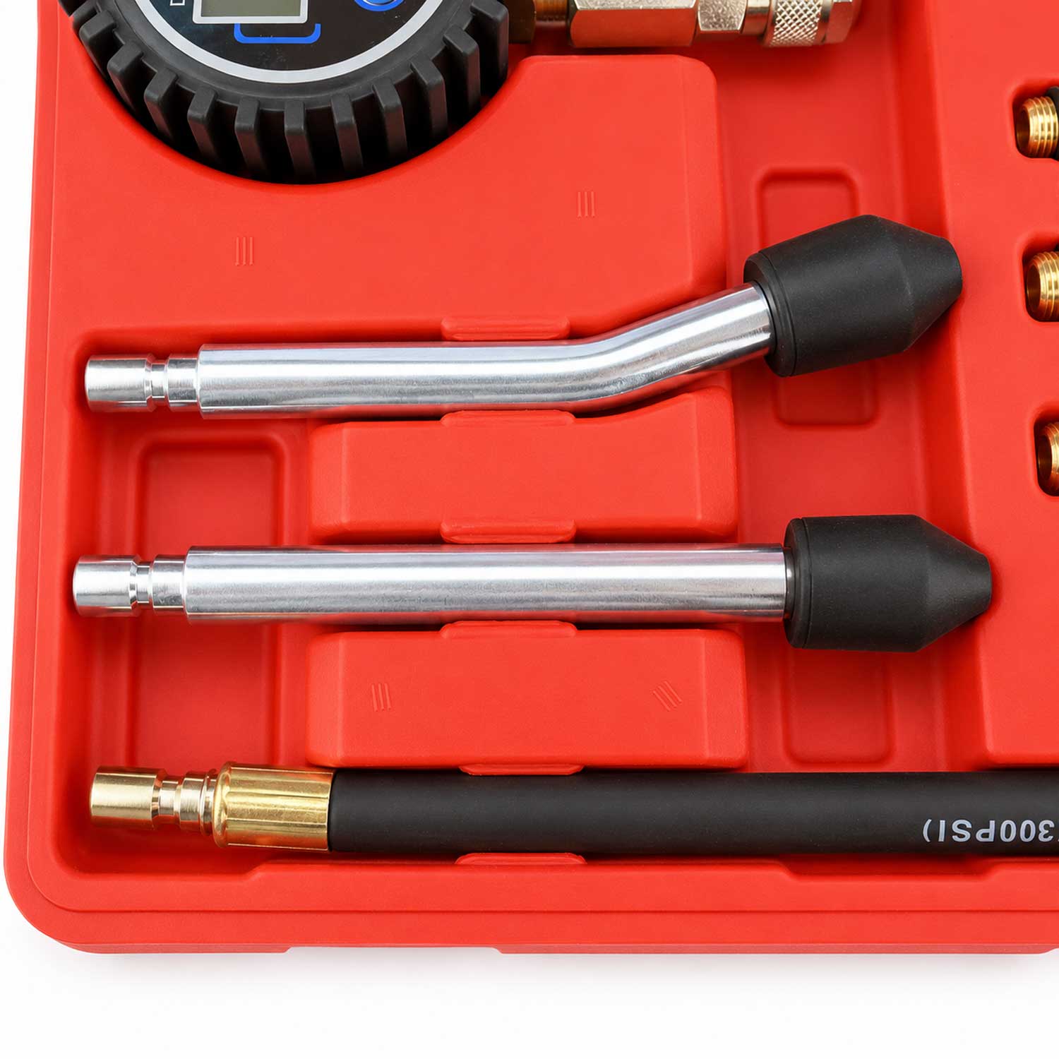 Tester kompresie - kompresiometer benzínových motorov s digitálnym manometrom 8ks Gebo Tools