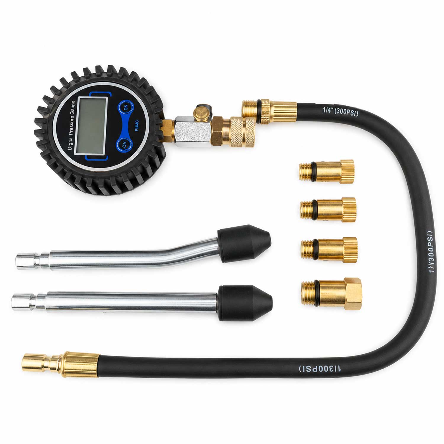 Tester kompresie - kompresiometer benzínových motorov s digitálnym manometrom 8ks Gebo Tools